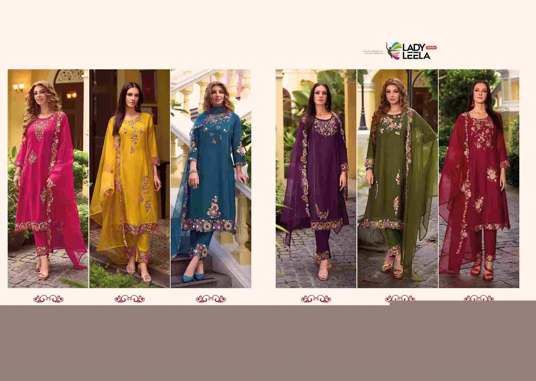 Shiddat Vol-3 By Lady Leela 1381 To 1386 Series Designer Festive Suits Beautiful Fancy Stylish Colorful Party Wear & Occasional Wear Pure Viscose Embroidered Dresses At Wholesale Price