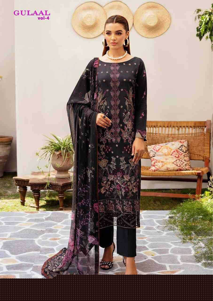 Gulaal Vol-4 By Nand Gopal Print 4001 To 4008 Series Beautiful Festive Suits Colorful Stylish Fancy Casual Wear & Ethnic Wear Pure Cotton Print Dresses At Wholesale Price