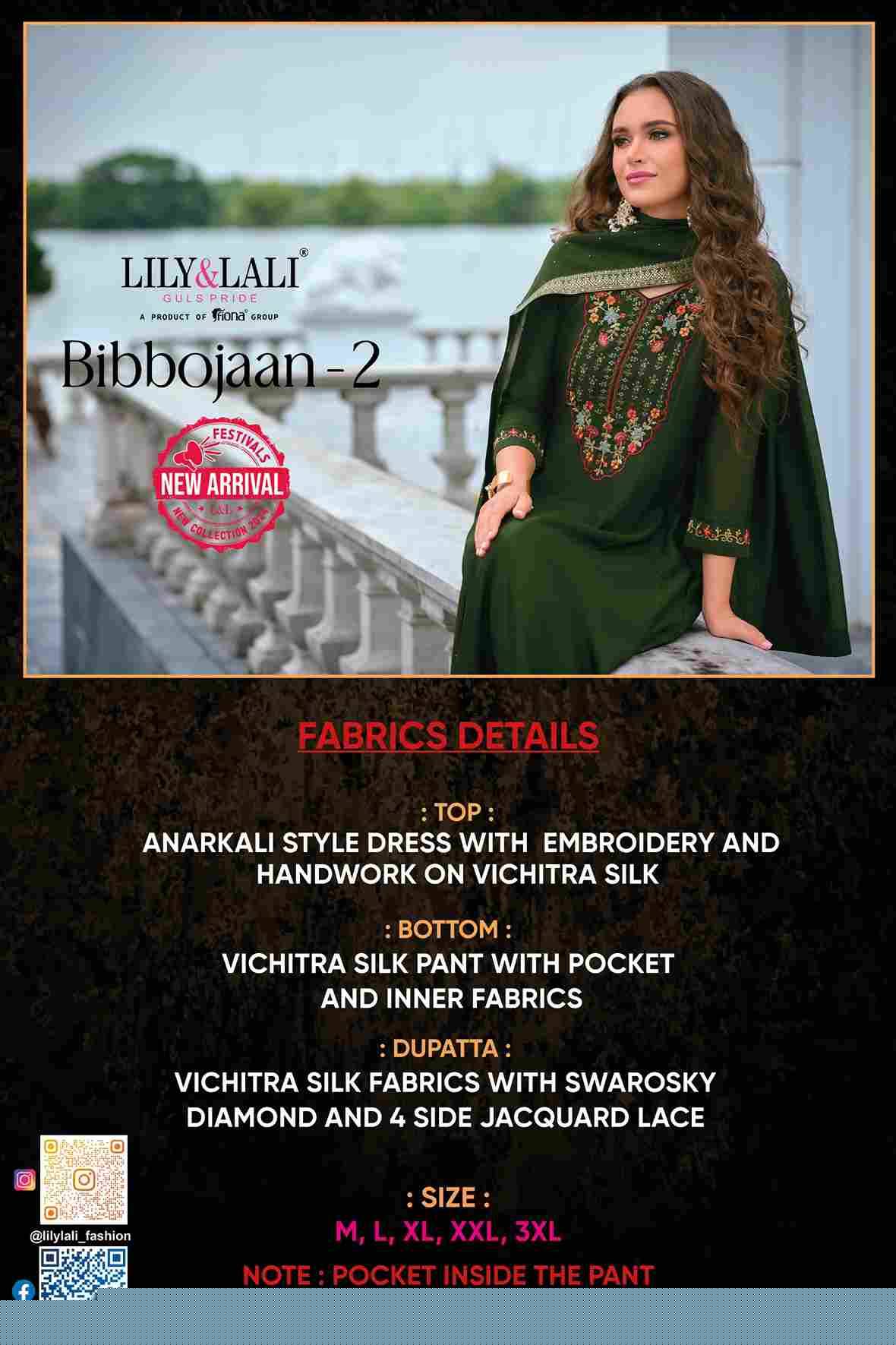 Bibbojaan Vol-2 By Lily And Lali 22801 To 22806 Series Designer Festive Festive Suits Collection Beautiful Stylish Fancy Colorful Party Wear & Occasional Wear Vichitra Silk Dresses At Wholesale Price