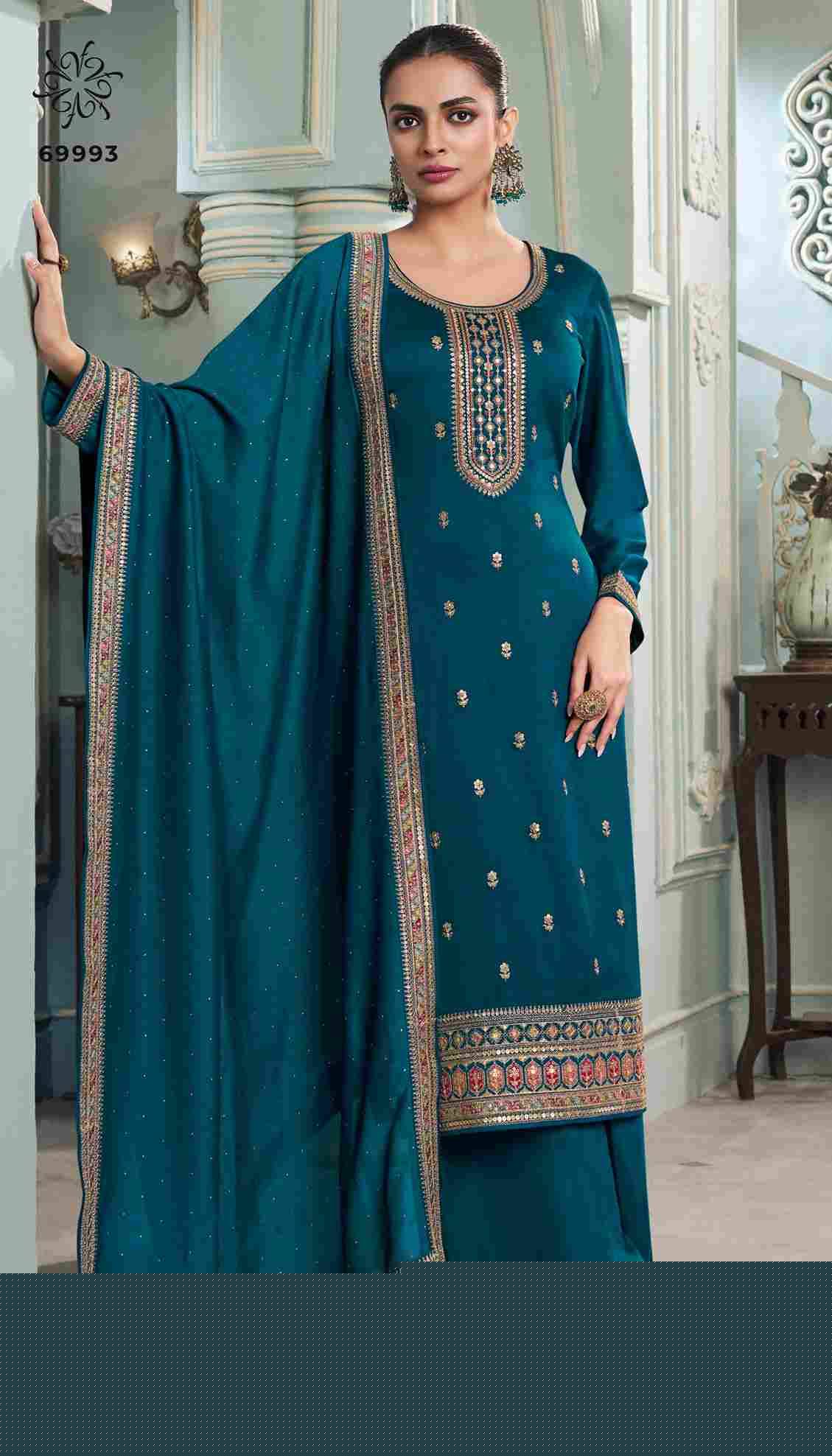 Meena By Vinay Fashion 69991 To 69994 Series Designer Festive Suits Collection Beautiful Stylish Fancy Colorful Party Wear & Occasional Wear Silk Georgette Dresses At Wholesale Price