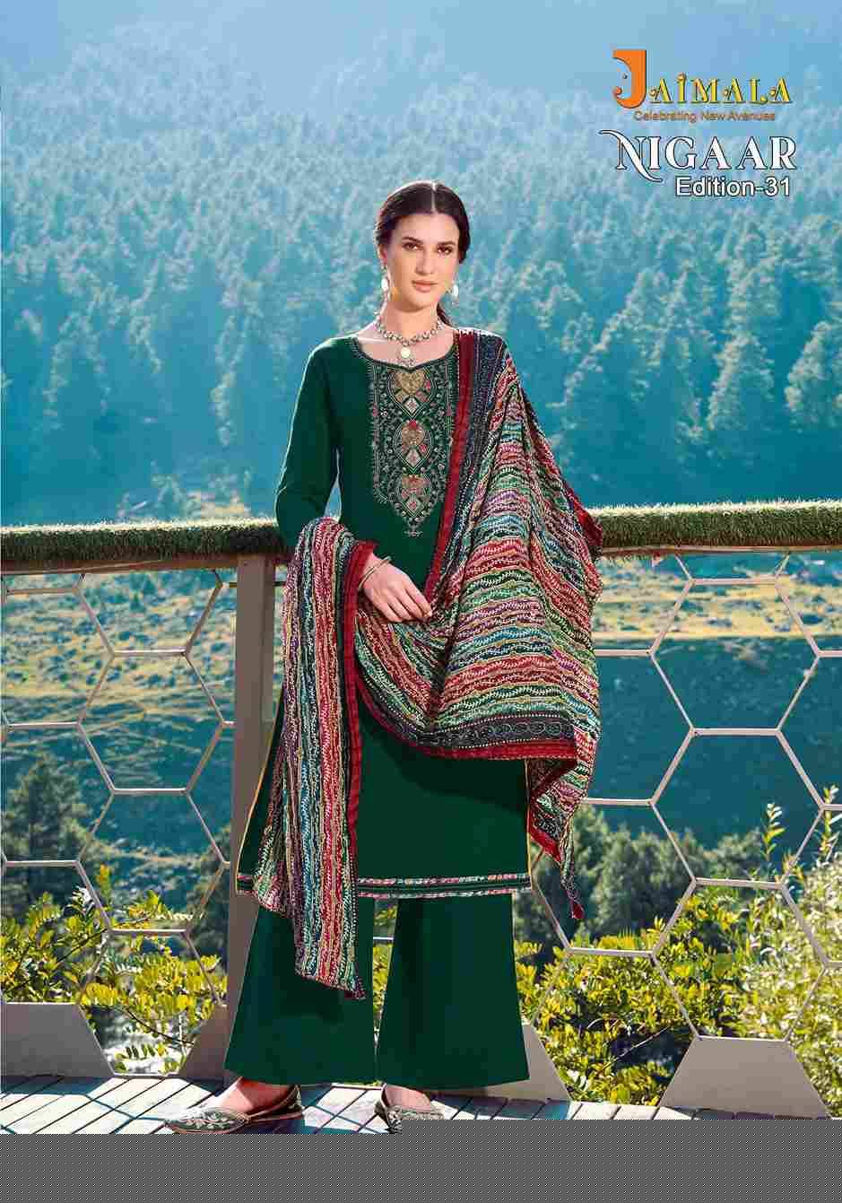Nigaar Vol-31 By Jaimala 1669-001 To 1669-008 Series Beautiful Festive Suits Colorful Stylish Fancy Casual Wear & Ethnic Wear Pure Rayon Slub With Work Dresses At Wholesale Price