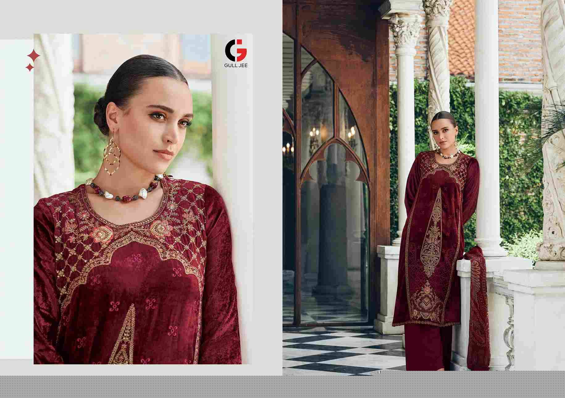 Alfaz By Gull Jee 50001 To 50006 Series Beautiful Festive Suits Colorful Stylish Fancy Casual Wear & Ethnic Wear Viscose Velvet Embroidered Dresses At Wholesale Price