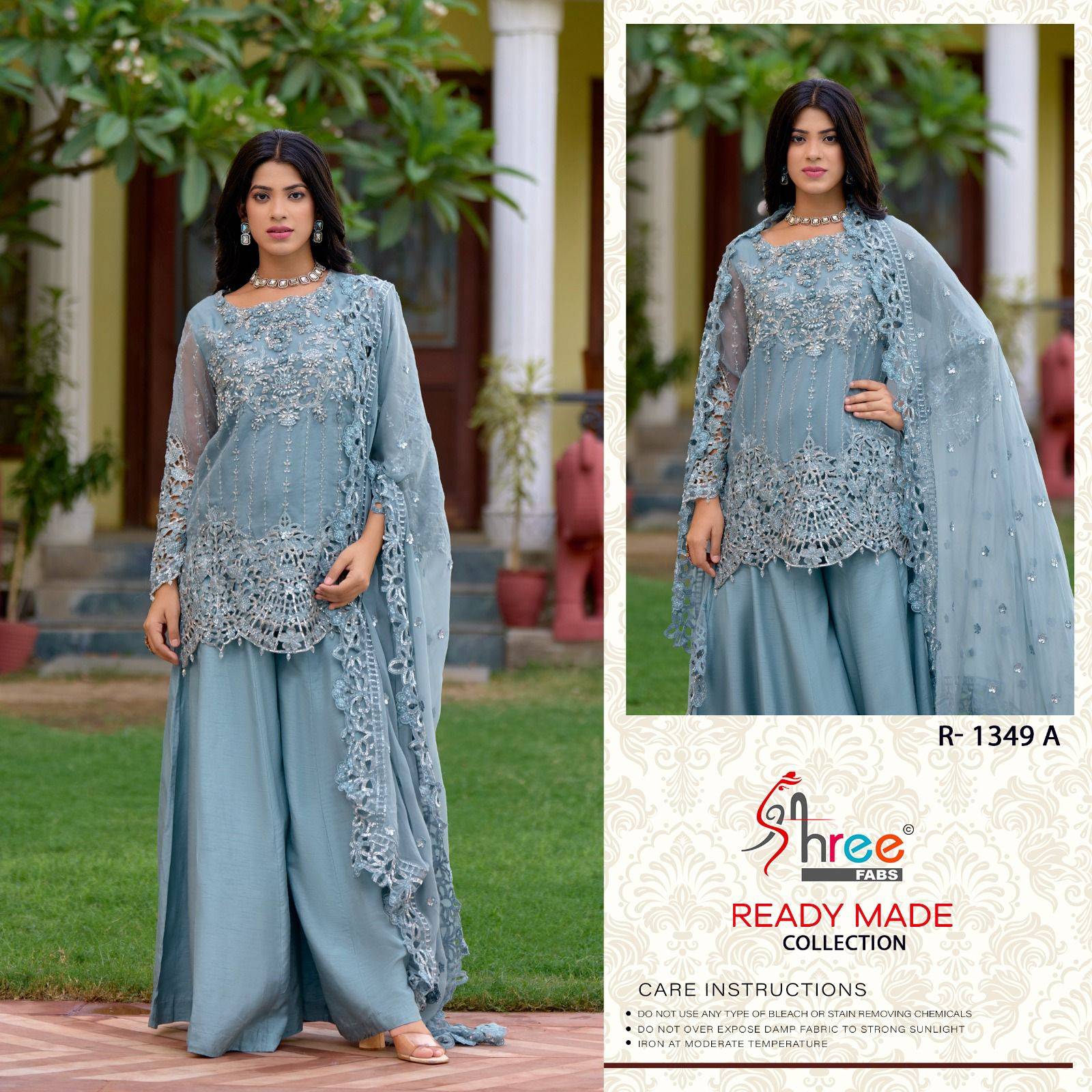 Shree Fabs Hit Design R-1349 Colours By Shree Fabs R-1349-A To R-1349-D Series Beautiful Pakistani Suits Stylish Fancy Colorful Party Wear & Occasional Wear Organza Embroidered Dresses At Wholesale Price