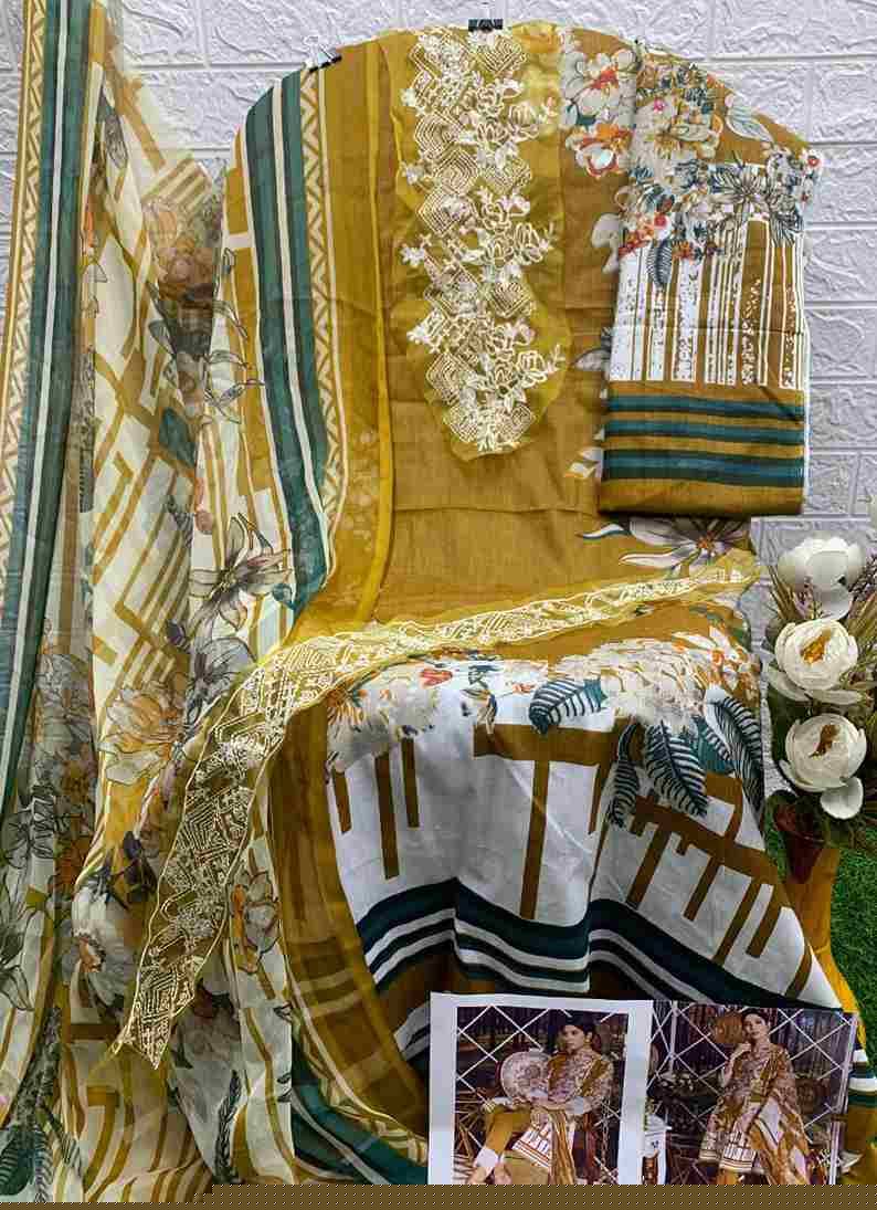 Taj 557 Series By Taj Creation 557 To 559 Series Beautiful Pakistani Suits Colorful Stylish Fancy Casual Wear & Ethnic Wear Pure Cotton Print With Embroidered Dresses At Wholesale Price