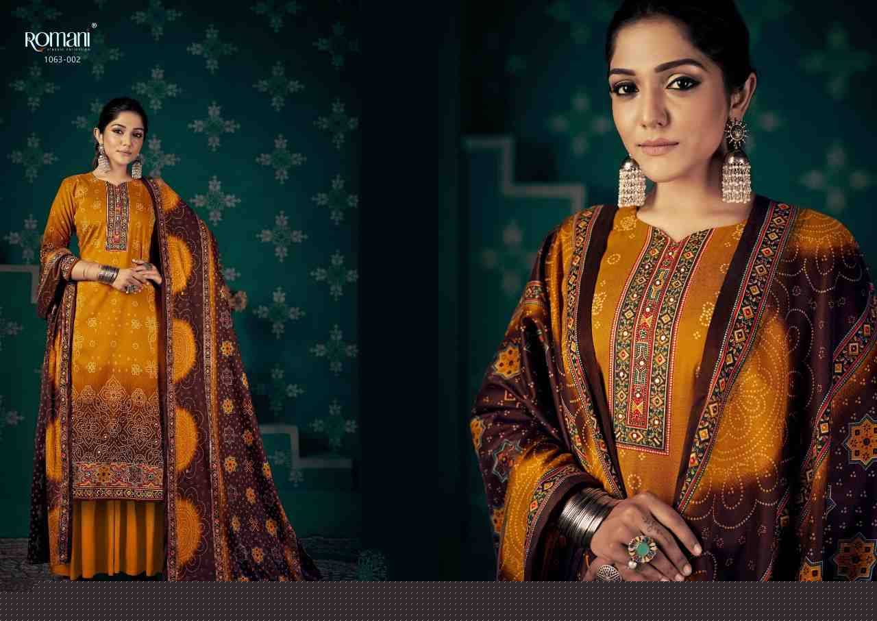 Noori By Romani 1063-001 To 1063-010 Series Beautiful Festive Suits Stylish Fancy Colorful Casual Wear & Ethnic Wear Pure Pashmina Print Dresses At Wholesale Price