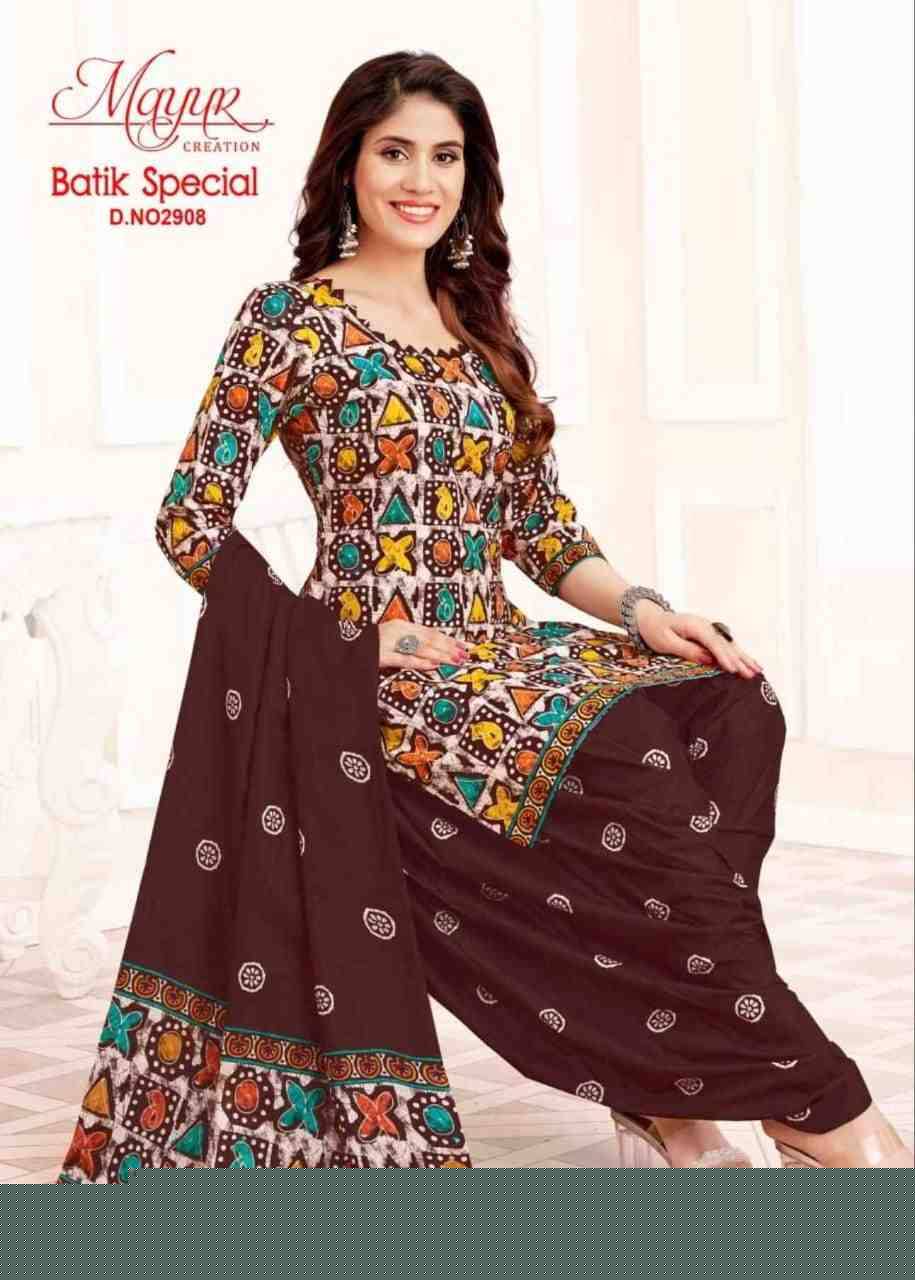 Batik Special Vol-29 By Mayur Creation 2901 To 2910 Series Beautiful Festive Suits Stylish Fancy Colorful Party Wear & Occasional Wear Cotton Dresses At Wholesale Price