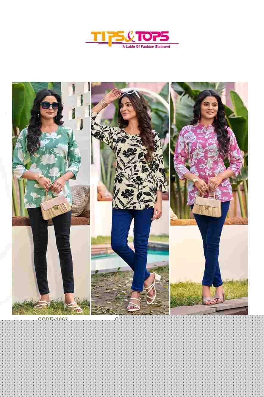 Baby Vol-5 By Tips And Tops 1001 To 1009 Series Beautiful Stylish Fancy Colorful Casual Wear & Ethnic Wear Pure Rayon Tops At Wholesale Price