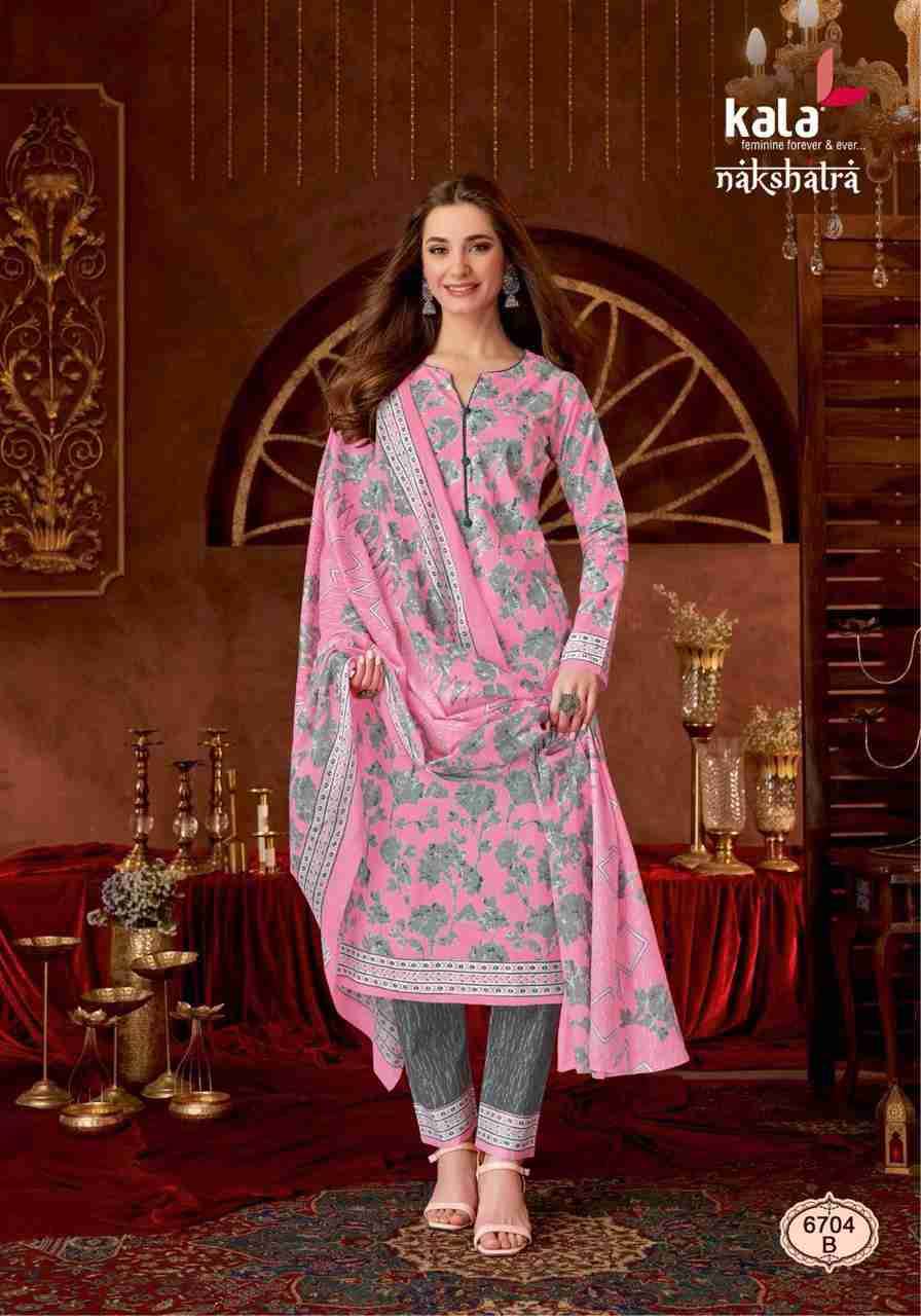 Nakshatra Vol-3 By Kala 6701-B To 6712-B Series Beautiful Festive Suits Colorful Stylish Fancy Casual Wear & Ethnic Wear Pure Cotton Print Dresses At Wholesale Price