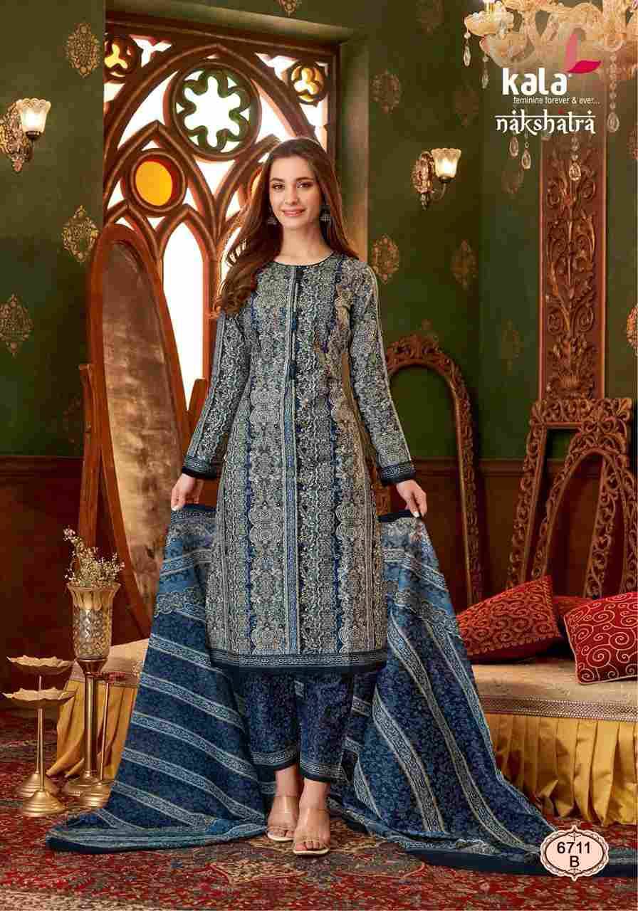 Nakshatra Vol-3 By Kala 6701-B To 6712-B Series Beautiful Festive Suits Colorful Stylish Fancy Casual Wear & Ethnic Wear Pure Cotton Print Dresses At Wholesale Price