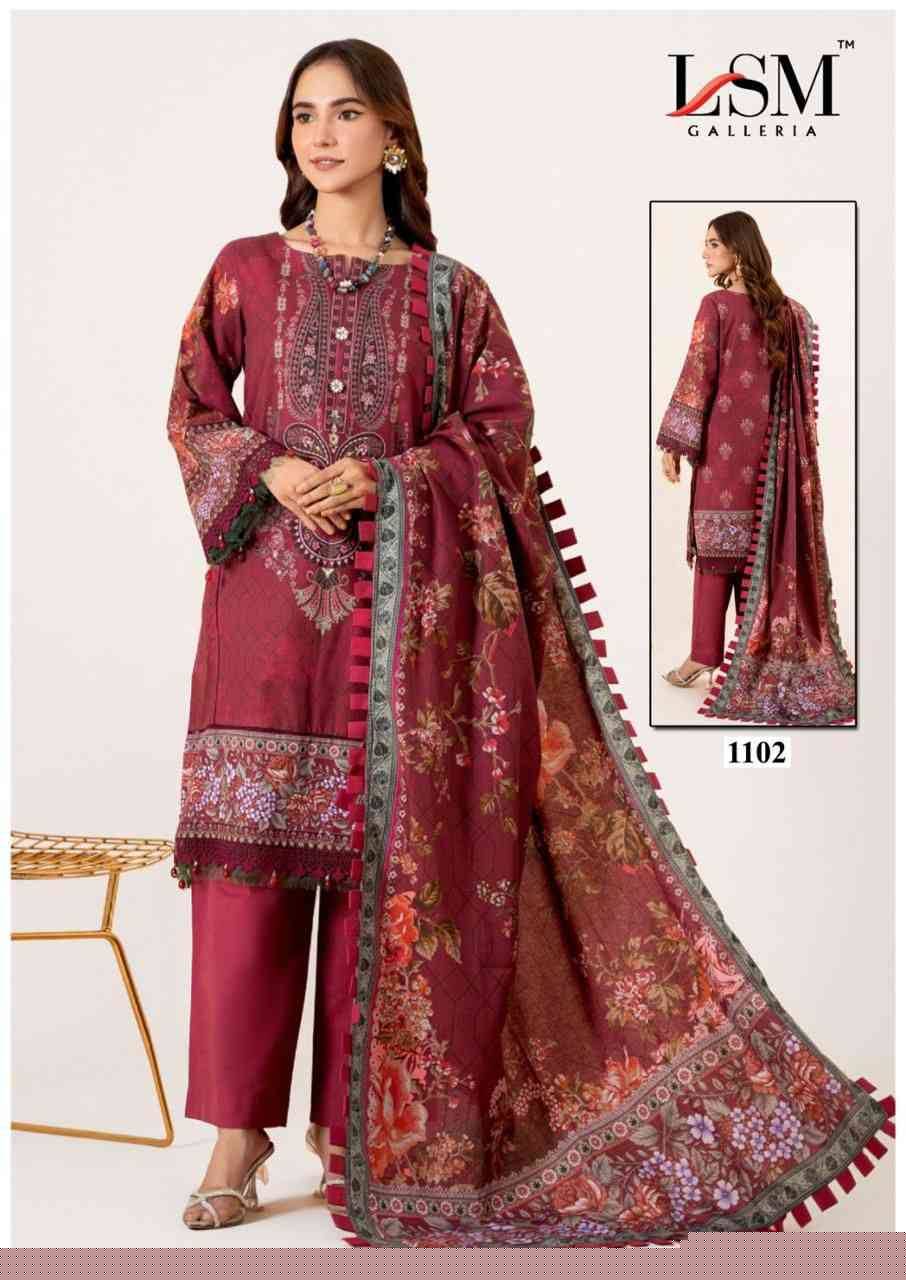 Parian Dream Vol-11 By Lsm Galleria 1101 To 1106 Series Beautiful Festive Suits Colorful Stylish Fancy Casual Wear & Ethnic Wear Pure Lawn Print With Work Dresses At Wholesale Price