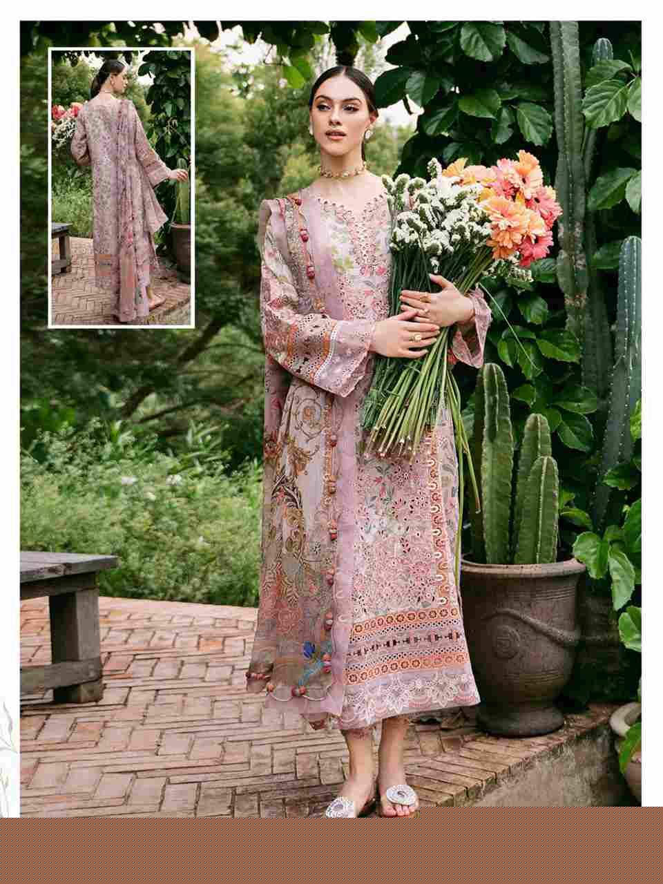 Ayra.B Vol-4 By Shree Om Fab 4001 To 4006 Series Designer Pakistani Suits Beautiful Fancy Stylish Colorful Party Wear & Occasional Wear Pure Lawn With Embroidery Dresses At Wholesale Price