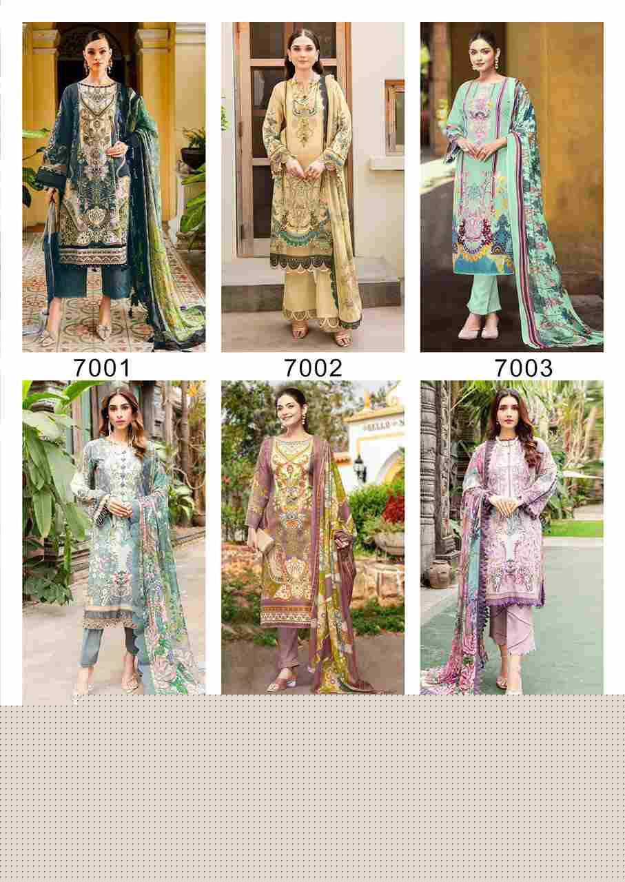 Esra Vol-7 By Nafisa Cotton 7001 To 7006 Series Beautiful Stylish Festive Suits Fancy Colorful Casual Wear & Ethnic Wear & Ready To Wear Pure Cotton Dresses At Wholesale Price