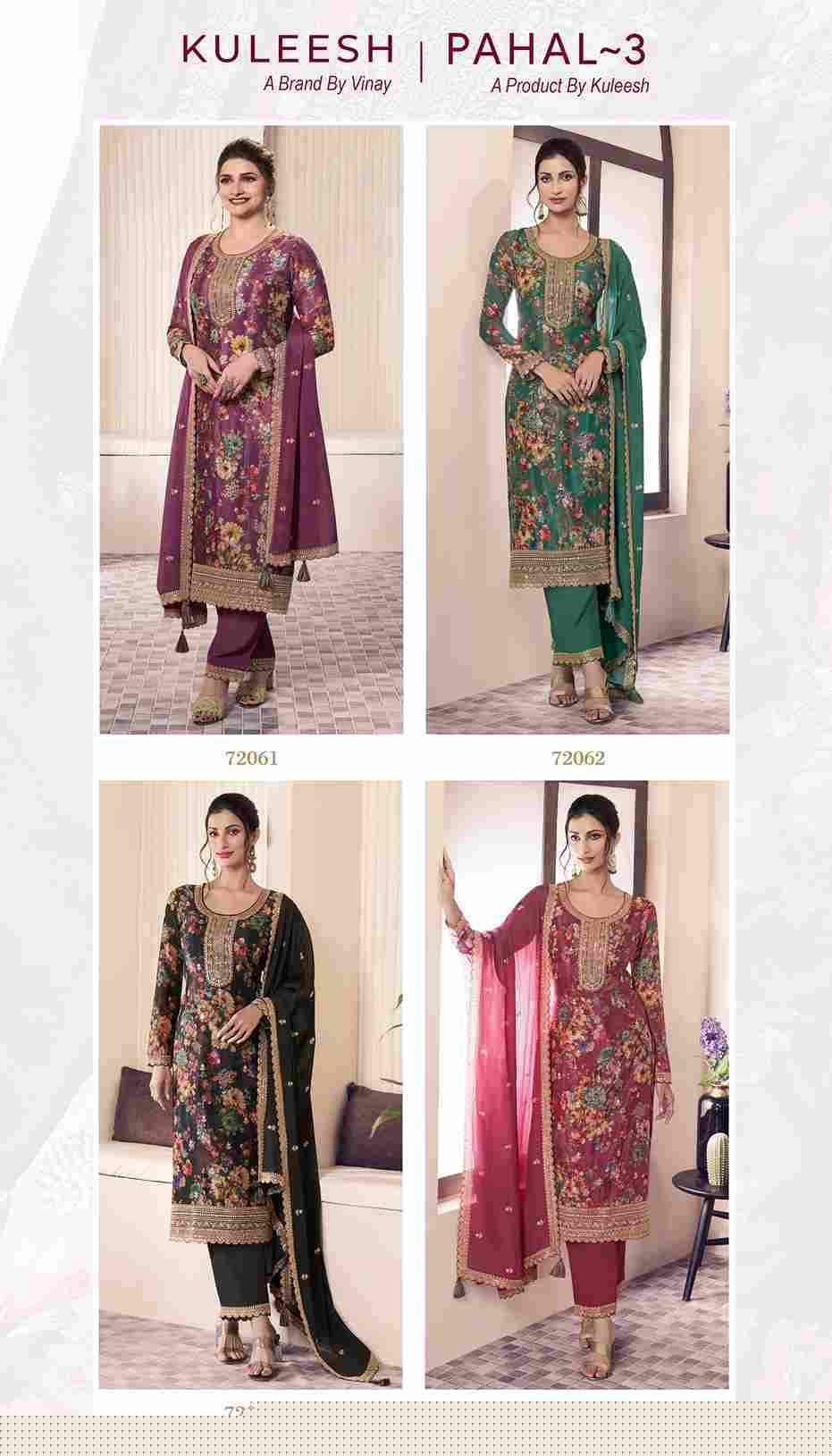 Pahal Vol-3 By Vinay Fashion 72061 To 72064 Series Designer Festive Suits Collection Beautiful Stylish Fancy Colorful Party Wear & Occasional Wear Chinnon Dresses At Wholesale Price