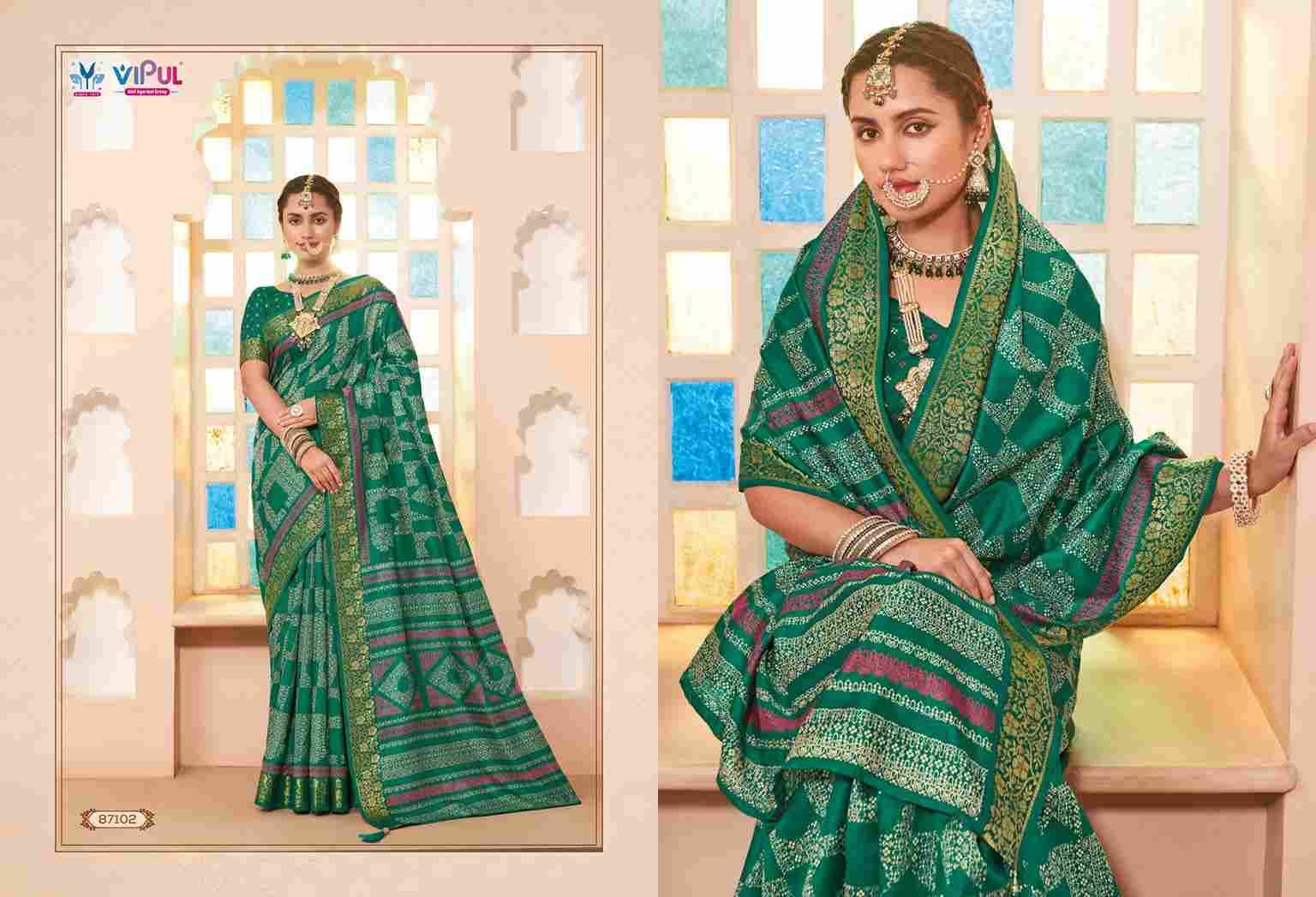 Kalyanam Silk By Vipul Fashion 87102 To 87109 Series Indian Traditional Wear Collection Beautiful Stylish Fancy Colorful Party Wear & Occasional Wear Silk Sarees At Wholesale Price