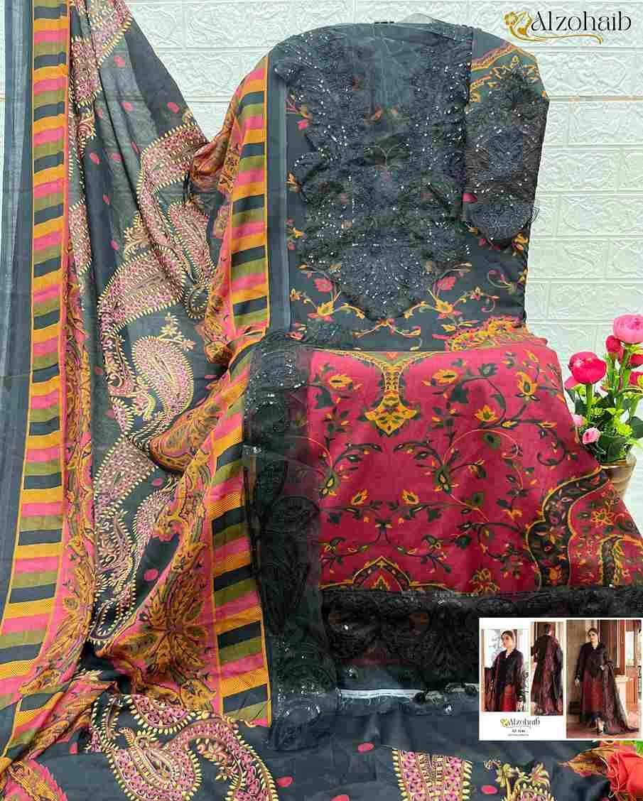 Alzohaib Hit Design 1144 By Alzohaib Beautiful Pakistani Suits Stylish Fancy Colorful Party Wear & Occasional Wear Pure Cotton Print Dresses At Wholesale Price