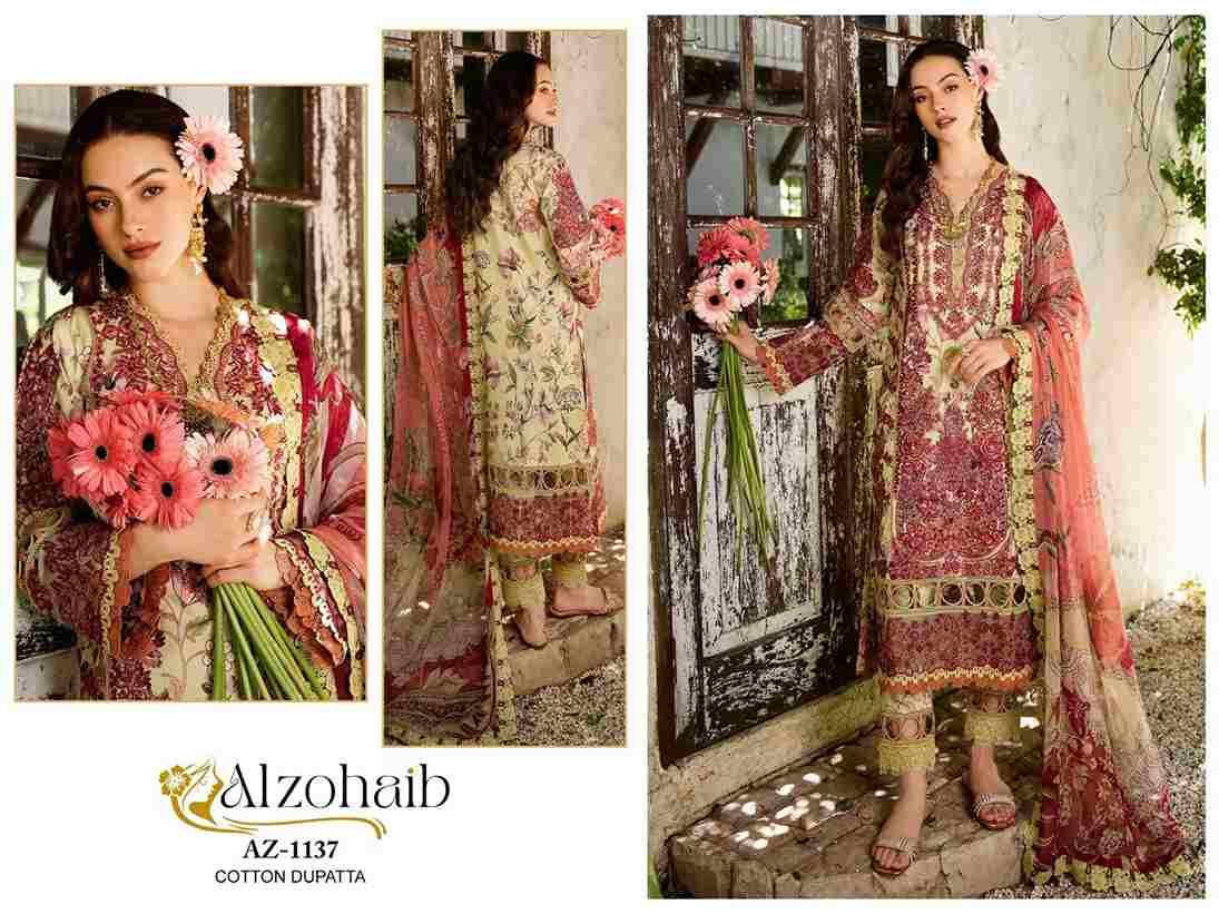 Alzohaib 1133 Series By Alzohaib Beautiful Pakistani Suits Stylish Fancy Colorful Party Wear & Occasional Wear Pure Cotton Print Dresses At Wholesale Price