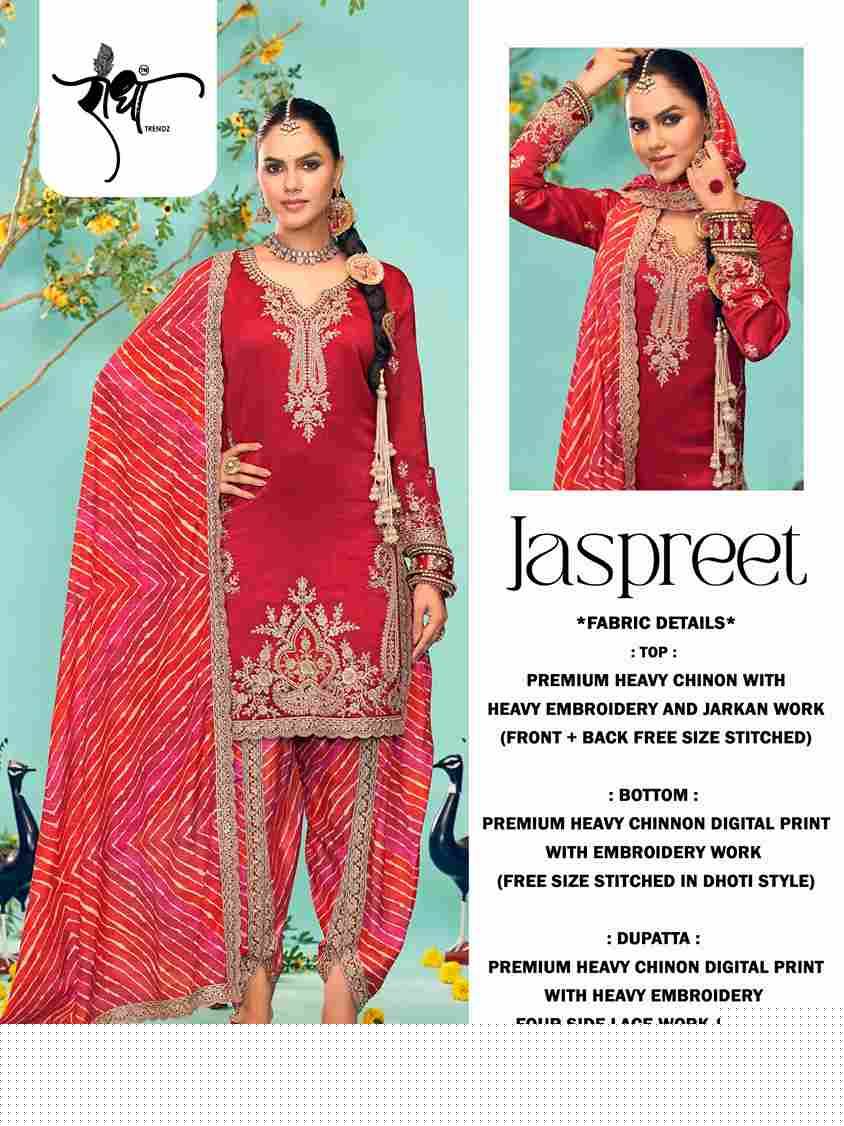 Jaspreet By Radha Trendz 3031 To 3034 Series Festive Suits Beautiful Fancy Colorful Stylish Party Wear & Occasional Wear Chinnon Dresses At Wholesale Price