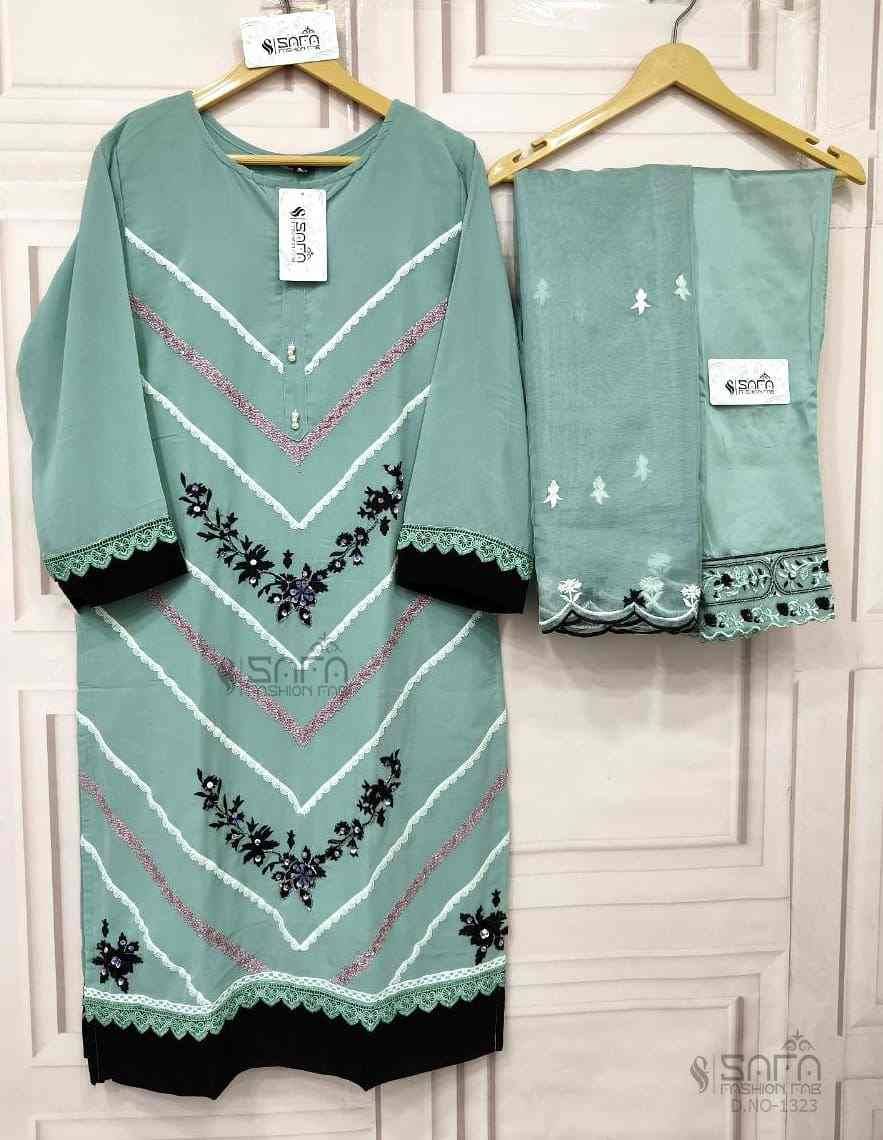 Safa 1323 Colours By Safa Fashion 1323-A To 1323-C Series Designer Stylish Fancy Colorful Beautiful Party Wear & Ethnic Wear Collection Heavy Georgette Dresses At Wholesale Price