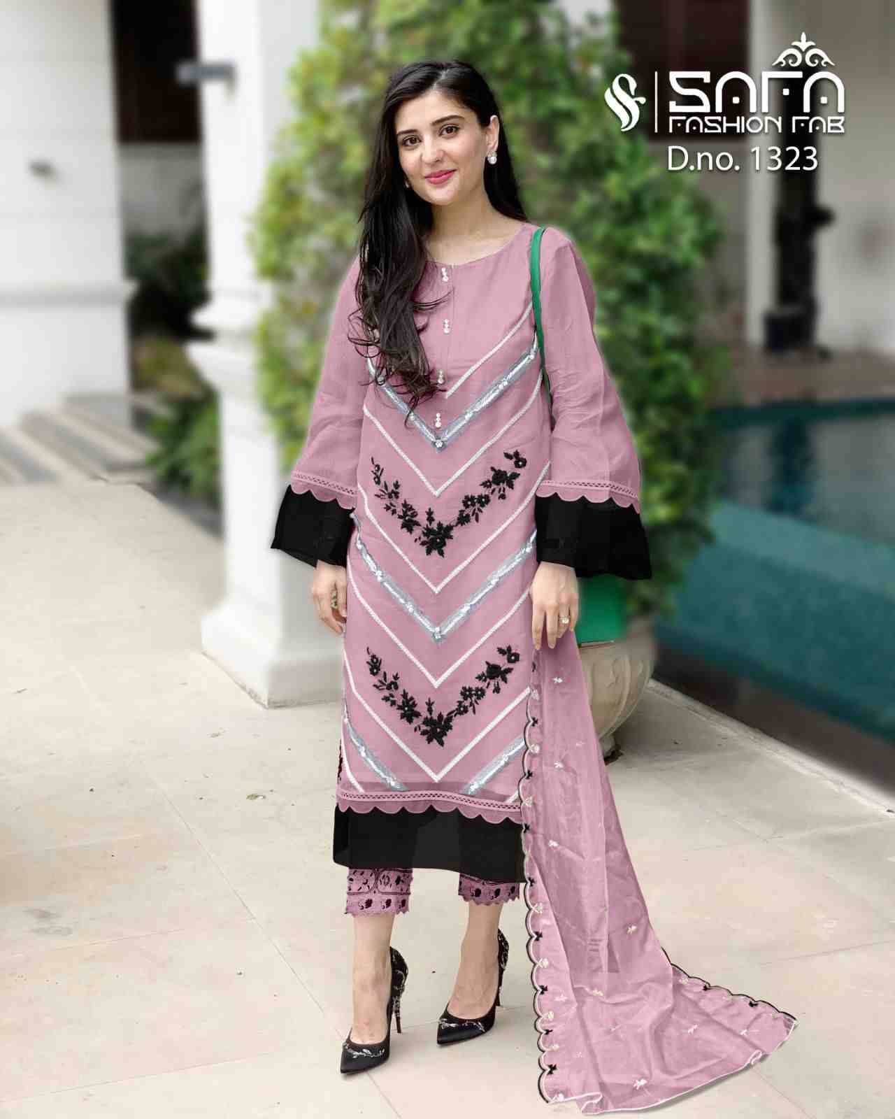Safa 1323 Colours By Safa Fashion 1323-A To 1323-C Series Designer Stylish Fancy Colorful Beautiful Party Wear & Ethnic Wear Collection Heavy Georgette Dresses At Wholesale Price