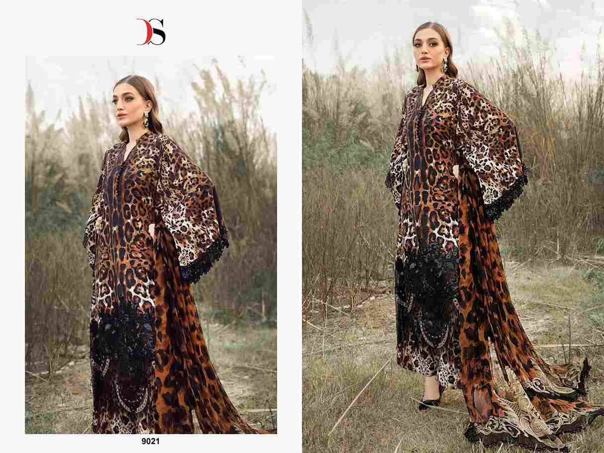 Maria.B.Mprints-25 By Deepsy Suits 9021 To 9024 Series Designer Pakistani Suits Beautiful Stylish Fancy Colorful Party Wear & Occasional Wear Pure Cotton Embroidered Dresses At Wholesale Price