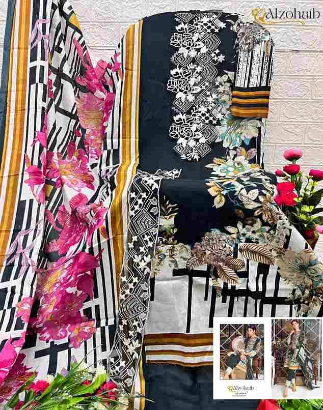Alzohaib 1124 Colours By Alzohaib 1124-A To 1124-C Series Beautiful Festive Suits Colorful Stylish Fancy Casual Wear & Ethnic Wear Pure Cotton Print Dresses At Wholesale Price