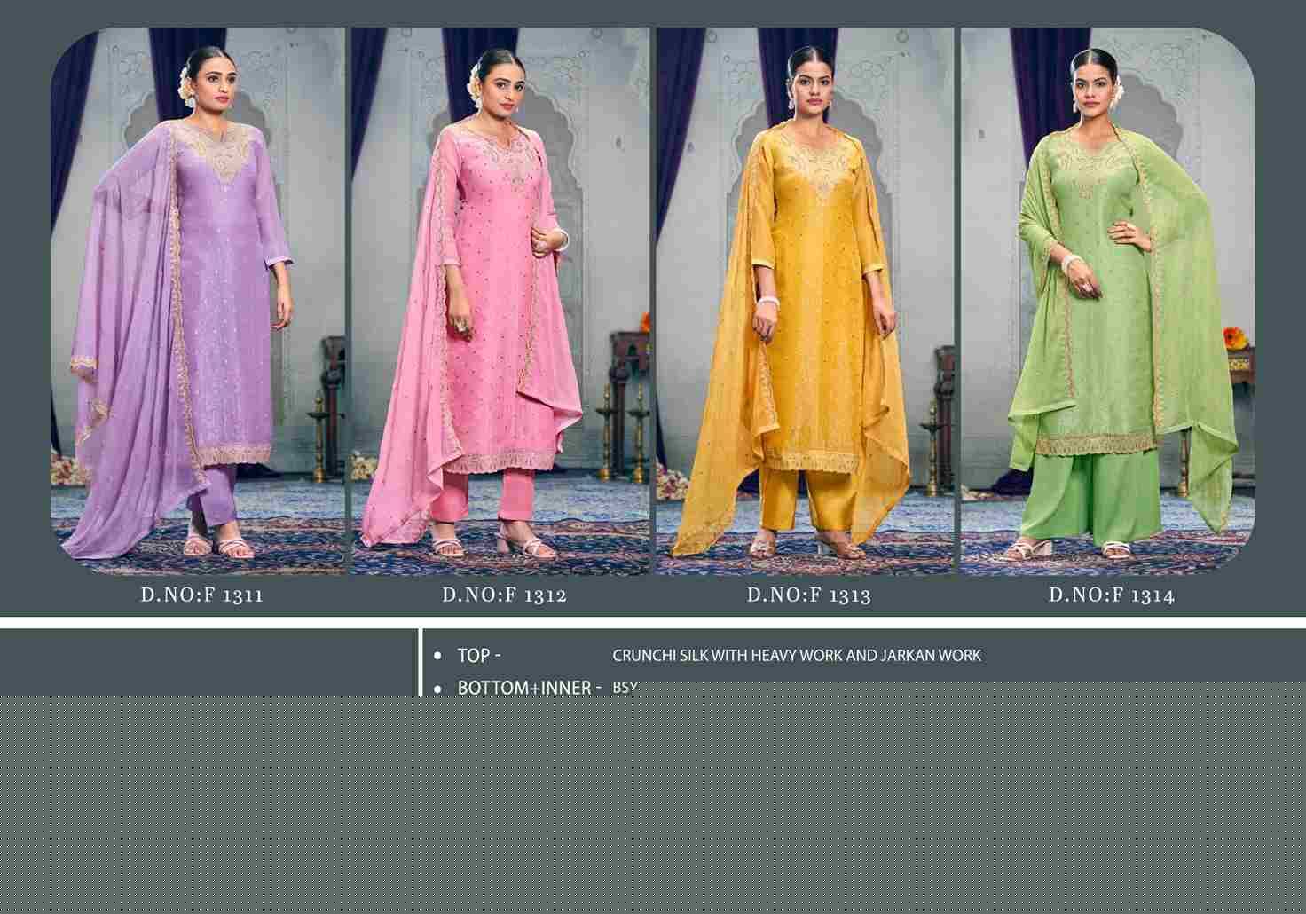 Samriddhi By Four Dots 1311 To 1314 Series Beautiful Festive Suits Colorful Stylish Fancy Casual Wear & Ethnic Wear Silk Dresses At Wholesale Price