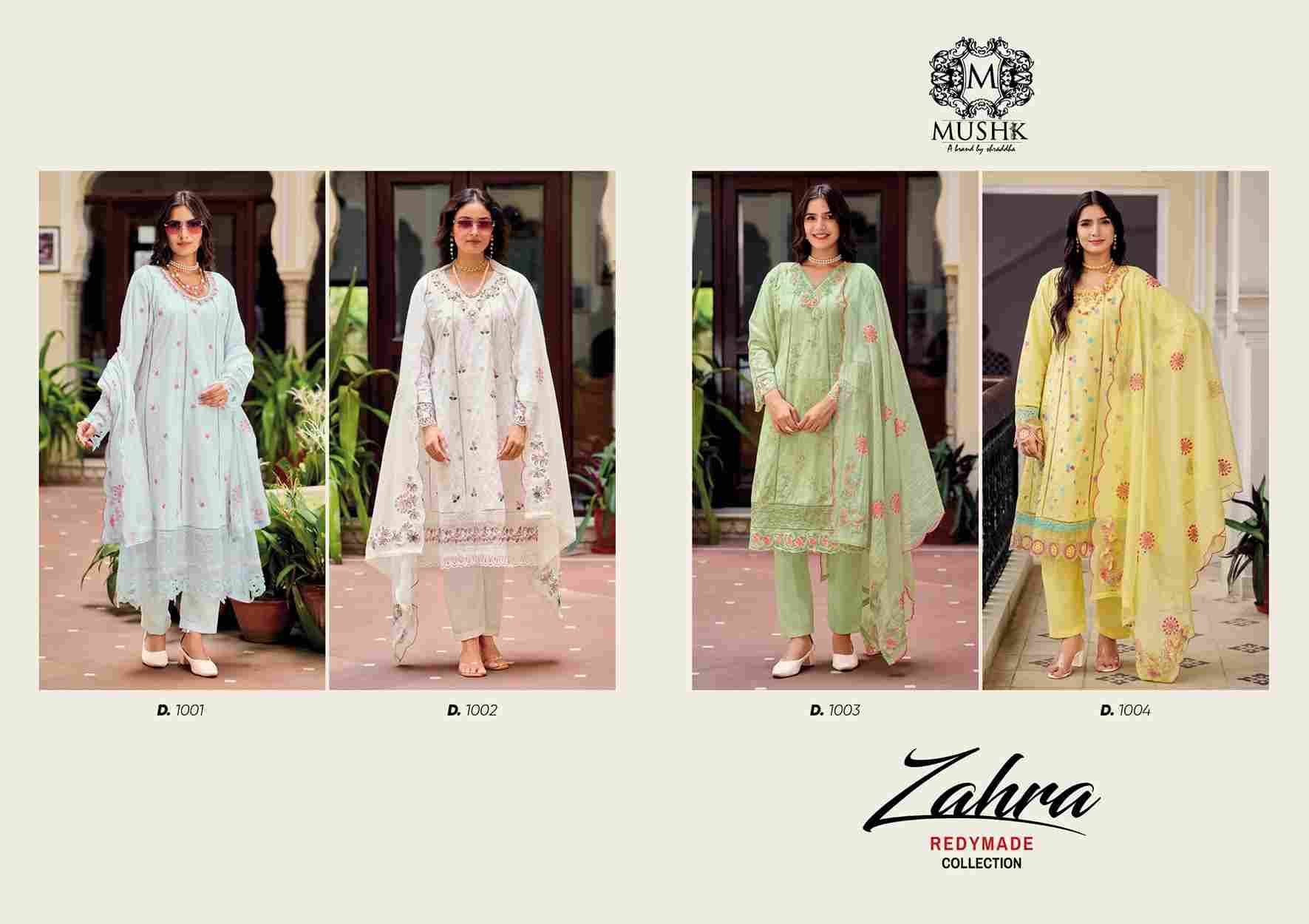 Zahra By Mushk 1001 To 1004 Series Beautiful Winter Collection Pakistani Suits Stylish Fancy Colorful Casual Wear & Ethnic Wear Pure Cotton Embroidery Dresses At Wholesale Price