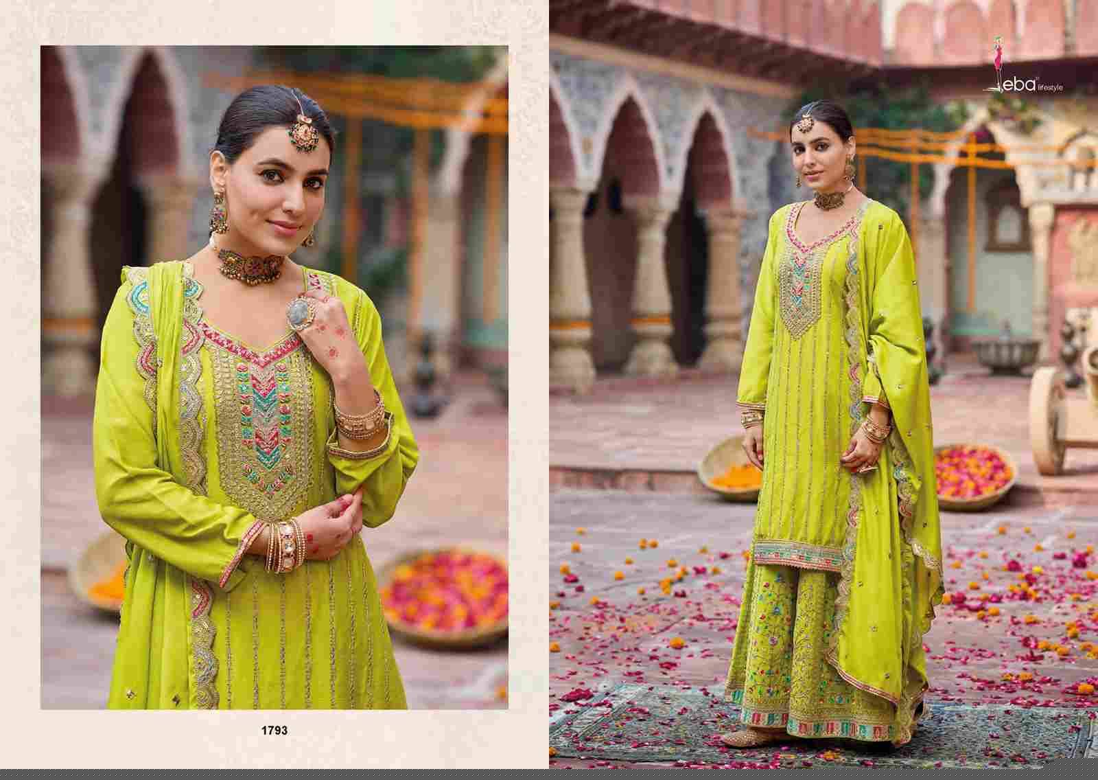 Sehenaaz By Eba Lifestyle 1793 To 1796 Series Beautiful Sharara Suits Colorful Stylish Fancy Casual Wear & Ethnic Wear Chinnon Embroidery Dresses At Wholesale Price