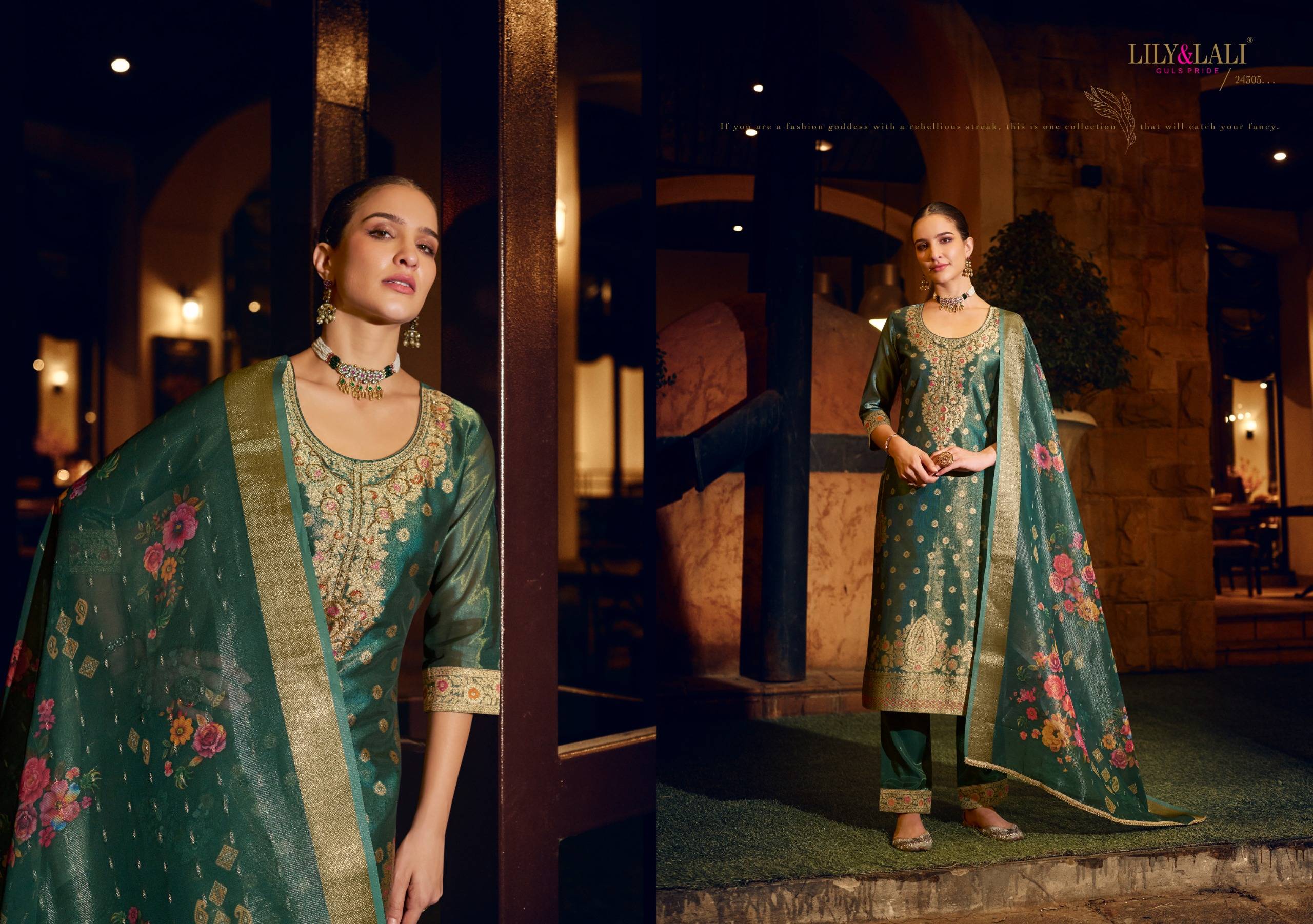 Faridan Vol-2 By Lily And Lali 24301 To 24306 Series Designer Festive Suits Collection Beautiful Stylish Fancy Colorful Party Wear & Occasional Wear Banarasi Jacquard Silk Dresses At Wholesale Price