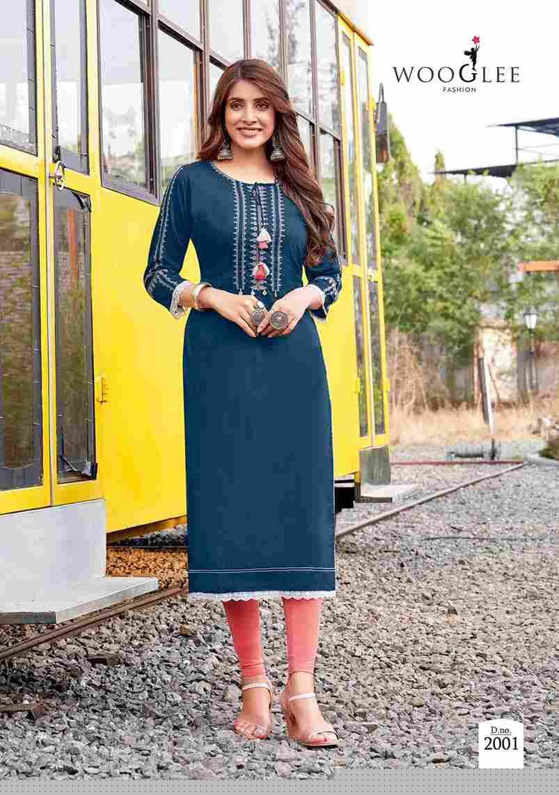 Ananya By Wooglee 2001 To 2004 Series Designer Stylish Fancy Colorful Beautiful Party Wear & Ethnic Wear Collection Heavy Rayon Print Kurtis At Wholesale Price
