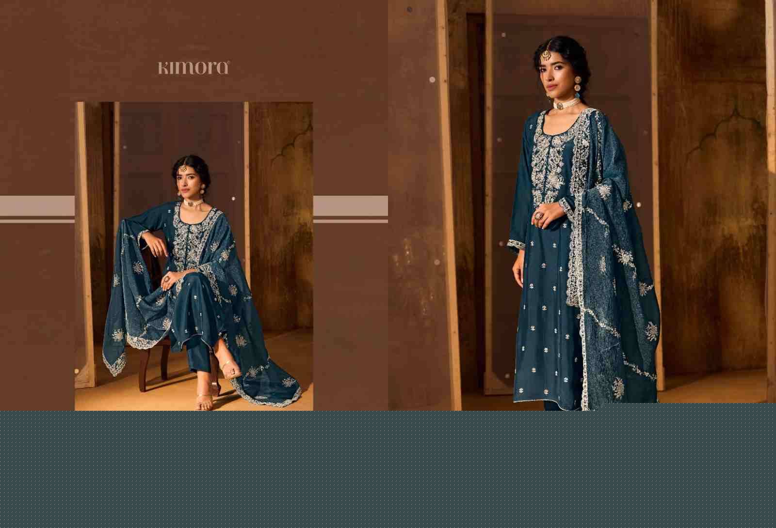 Qawali By Kimora Fashion 2241 To 2246 Series Designer Festive Suits Collection Beautiful Stylish Fancy Colorful Party Wear & Occasional Wear Pure Bemberg Silk Dresses At Wholesale Price