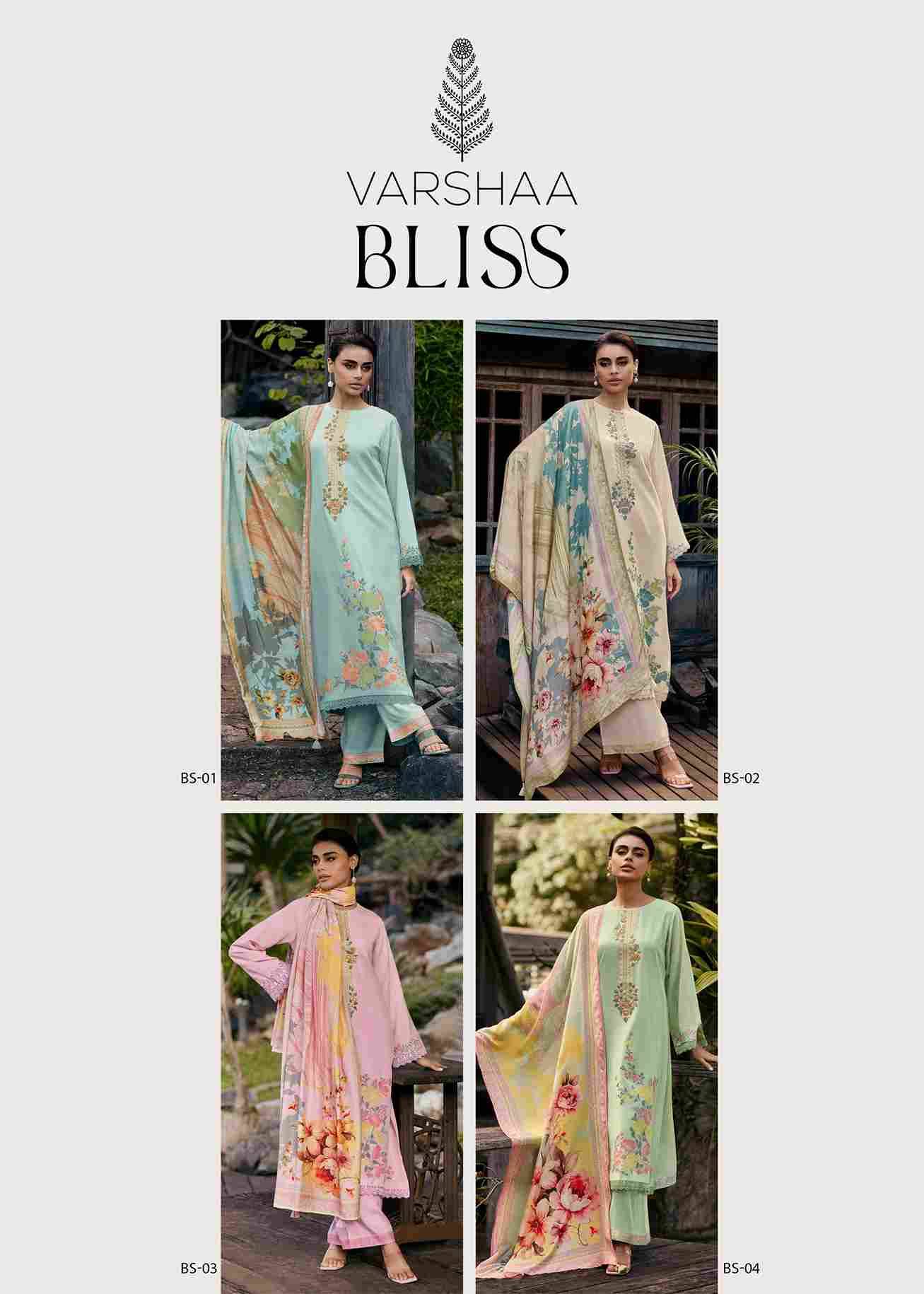 Bliss By Varshaa 01 To 04 Series Beautiful Festive Suits Colorful Stylish Fancy Casual Wear & Ethnic Wear Linen Dresses At Wholesale Price