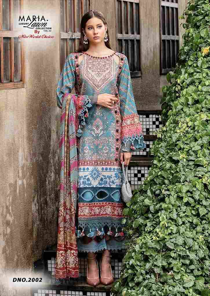 Maria.B. Luxury Lawn Collection Vol-2 By Miss World Choice 2001 To 2006 Series Beautiful Festive Suits Stylish Fancy Colorful Casual Wear & Ethnic Wear Lawn Cotton Print Dresses At Wholesale Price