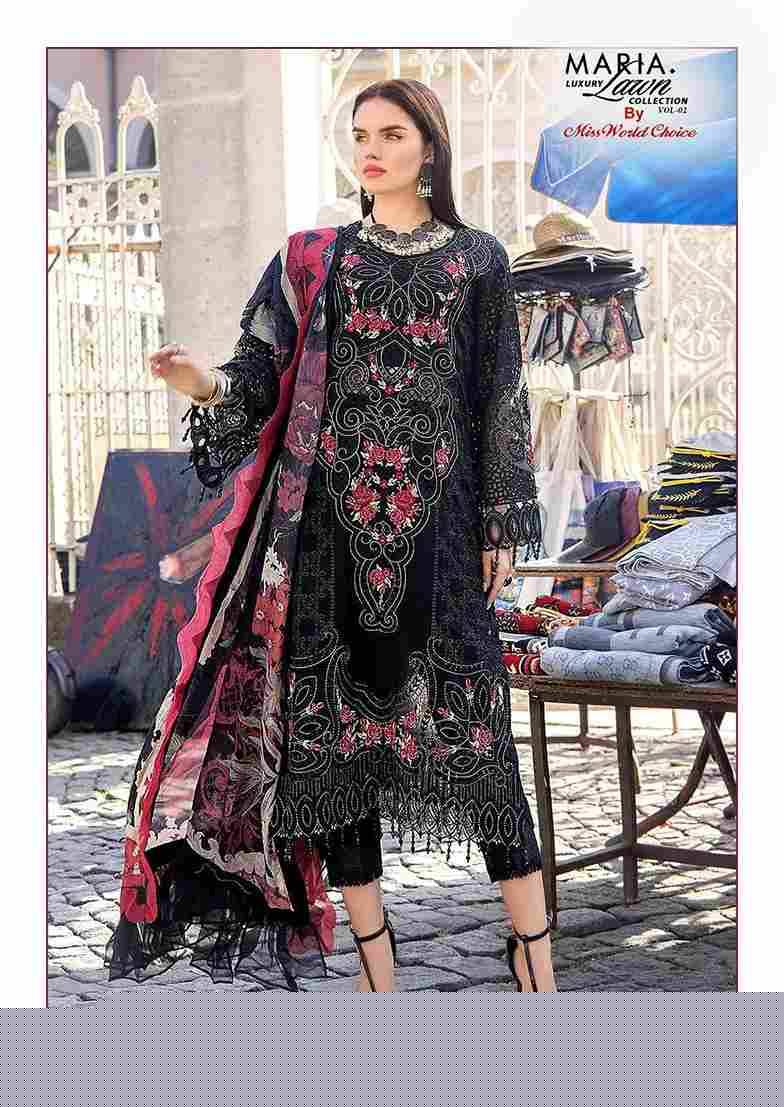 Maria.B. Luxury Lawn Collection Vol-2 By Miss World Choice 2001 To 2006 Series Beautiful Festive Suits Stylish Fancy Colorful Casual Wear & Ethnic Wear Lawn Cotton Print Dresses At Wholesale Price