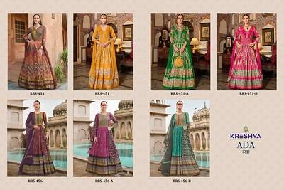 Ada By Kreshva Designer Stylish Fancy Colorful Beautiful Party Wear & Ethnic Wear Collection Fancy Silk Gown At Wholesale Price