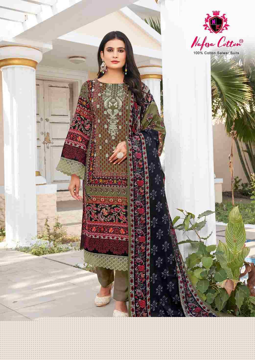 Esra Vol-8 By Nafisa Cotton 8001 To 8006 Series Beautiful Stylish Festive Suits Fancy Colorful Casual Wear & Ethnic Wear & Ready To Wear Pure Soft Cotton Dresses At Wholesale Price