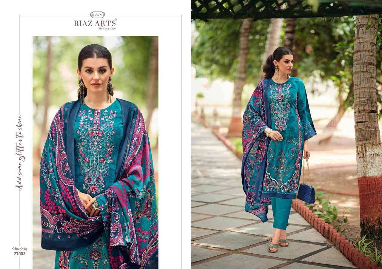Gulzar E Ishq By Riaz Arts 27001 To 27008 Series Wholesale Designer Pakistani Suits Collection Beautiful Stylish Fancy Colorful Party Wear & Occasional Wear Pure Karachi Cambric Lawn Print With Embroidered Dresses At Wholesale Price