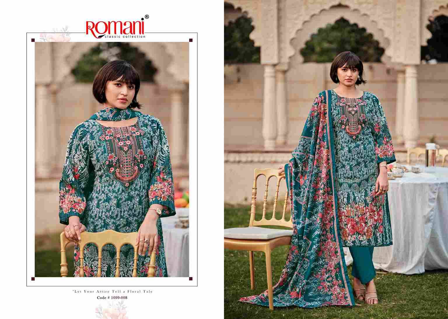Saniya By Romani 1099-001 To 1099-008 Series Beautiful Festive Suits Stylish Fancy Colorful Casual Wear & Ethnic Wear Soft Cotton Print Dresses At Wholesale Price
