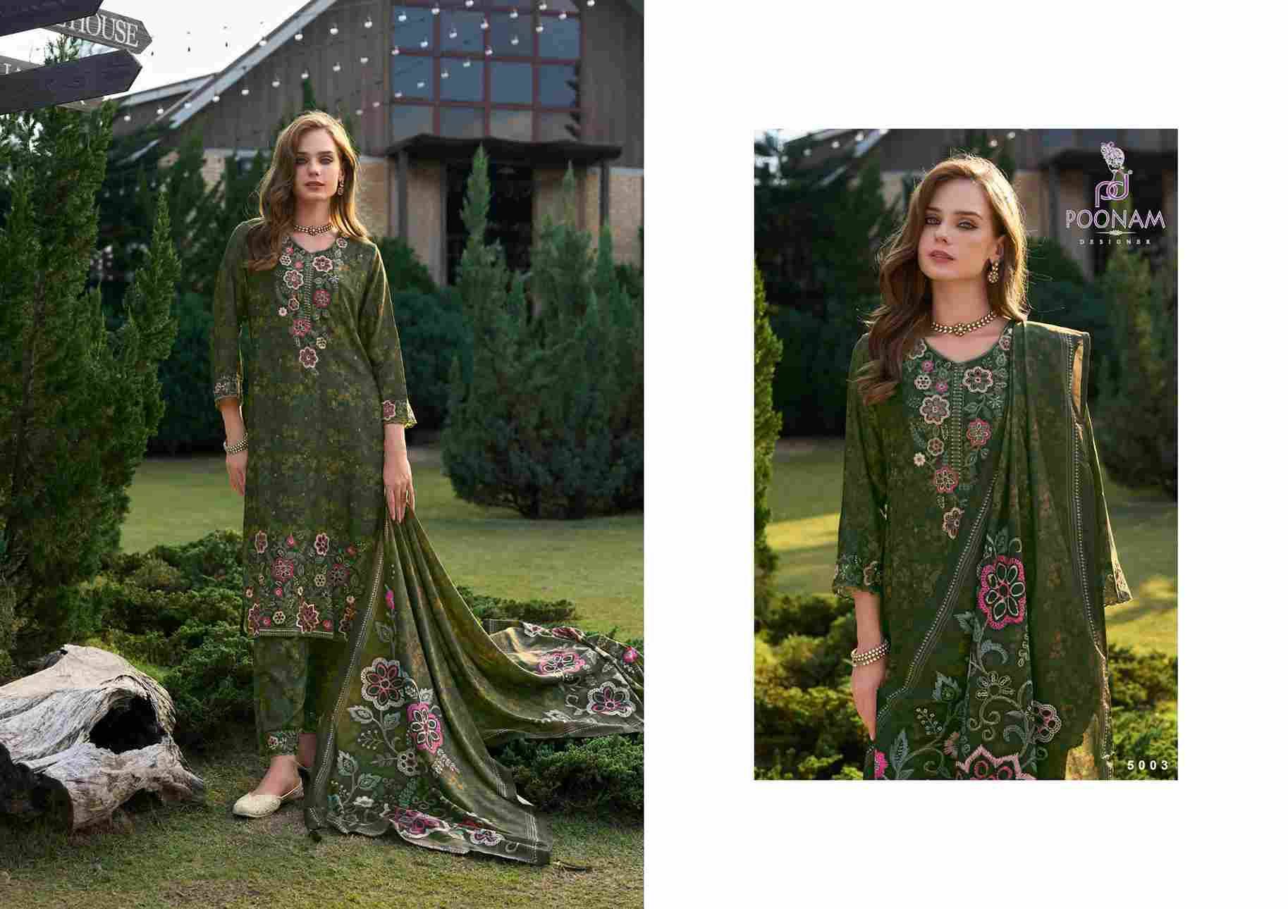 Glam By Poonam Designer 5001 To 5004 Series Suits Beautiful Fancy Colorful Stylish Party Wear & Occasional Wear Muslin Digital Print Dresses At Wholesale Price