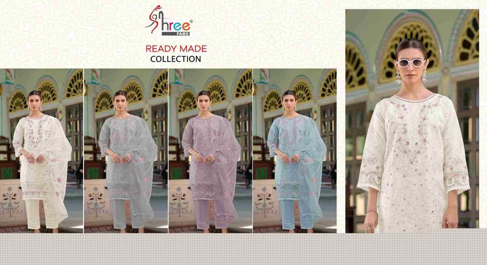 Shree Fabs Hit Design R-1323 Colours By Shree Fabs R-1323-A To R-1323-D Series Beautiful Pakistani Suits Stylish Fancy Colorful Party Wear & Occasional Wear Organza Embroidered Dresses At Wholesale Price