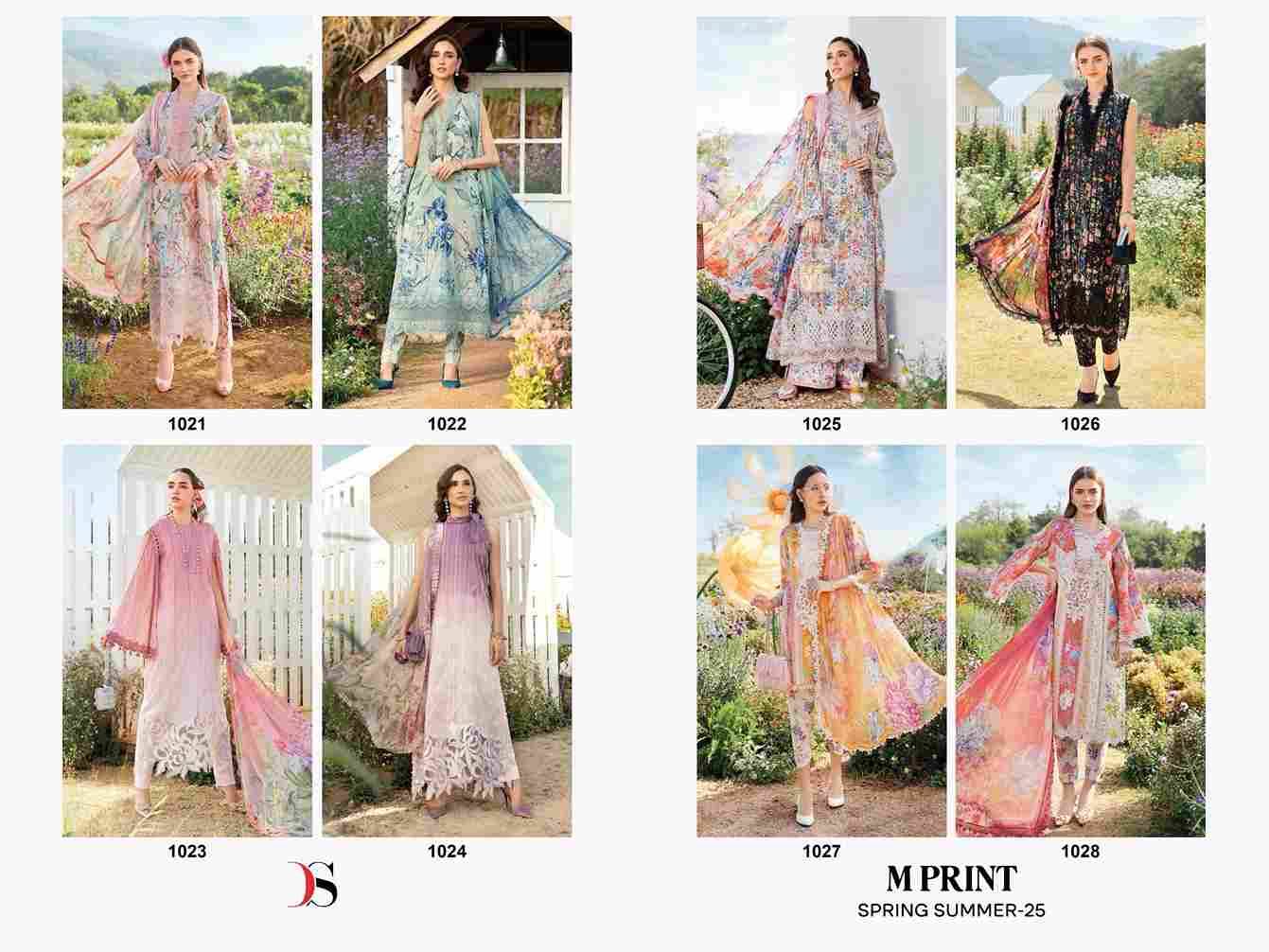 M Print Spring Summer-25 By Deepsy Suits 1021 To 1028 Series Beautiful Pakistani Suits Colorful Stylish Fancy Casual Wear & Ethnic Wear Pure Cotton Print Dresses At Wholesale Price