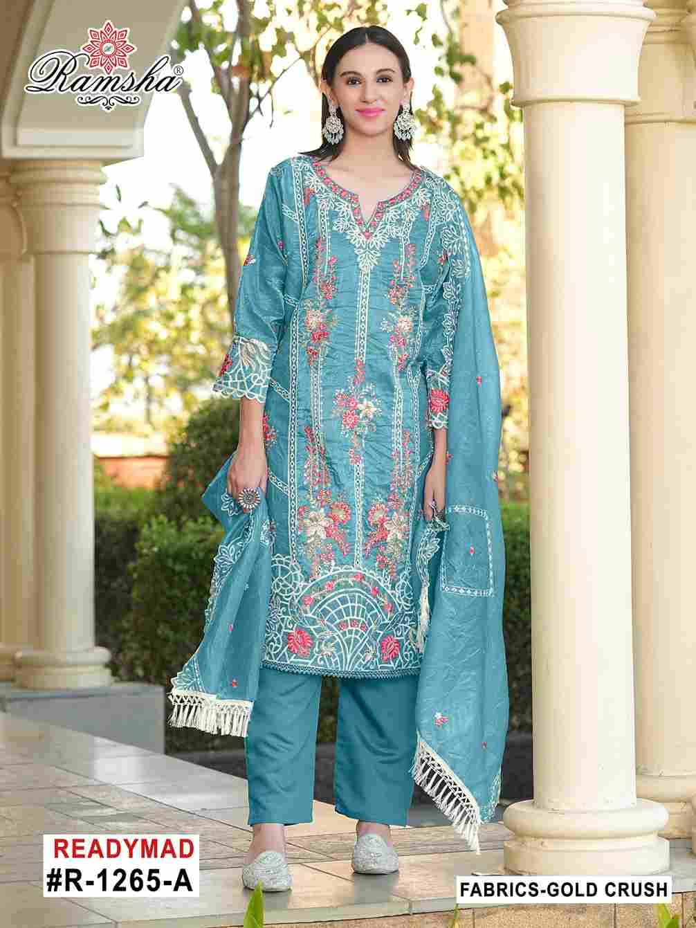 Ramsha 1265 Colours By Ramsha 1265-A To 1265-D Series Beautiful Pakistani Suits Colorful Stylish Fancy Casual Wear & Ethnic Wear Fancy Dresses At Wholesale Price