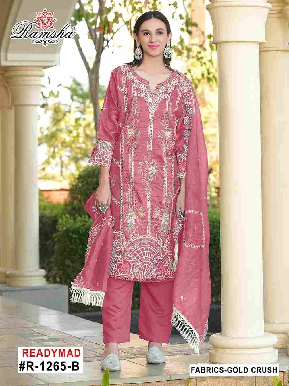 Ramsha 1265 Colours By Ramsha 1265-A To 1265-D Series Beautiful Pakistani Suits Colorful Stylish Fancy Casual Wear & Ethnic Wear Fancy Dresses At Wholesale Price