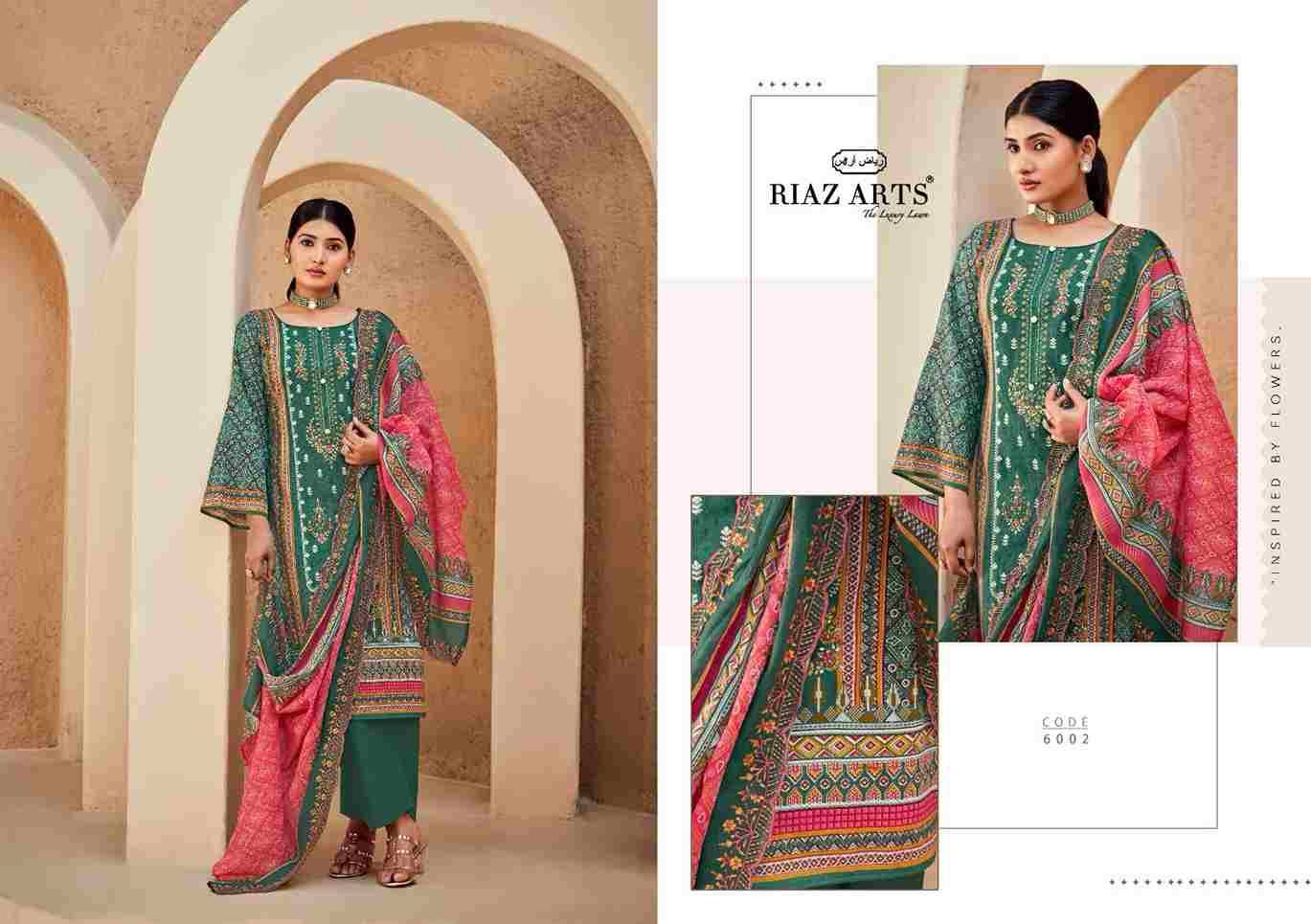 Bin Saeed Vol-6 By Riaz Arts 6001 To 6008 Series Beautiful Festive Suits Stylish Fancy Colorful Casual Wear & Ethnic Wear Pure Lawn Cotton Print Dresses At Wholesale Price