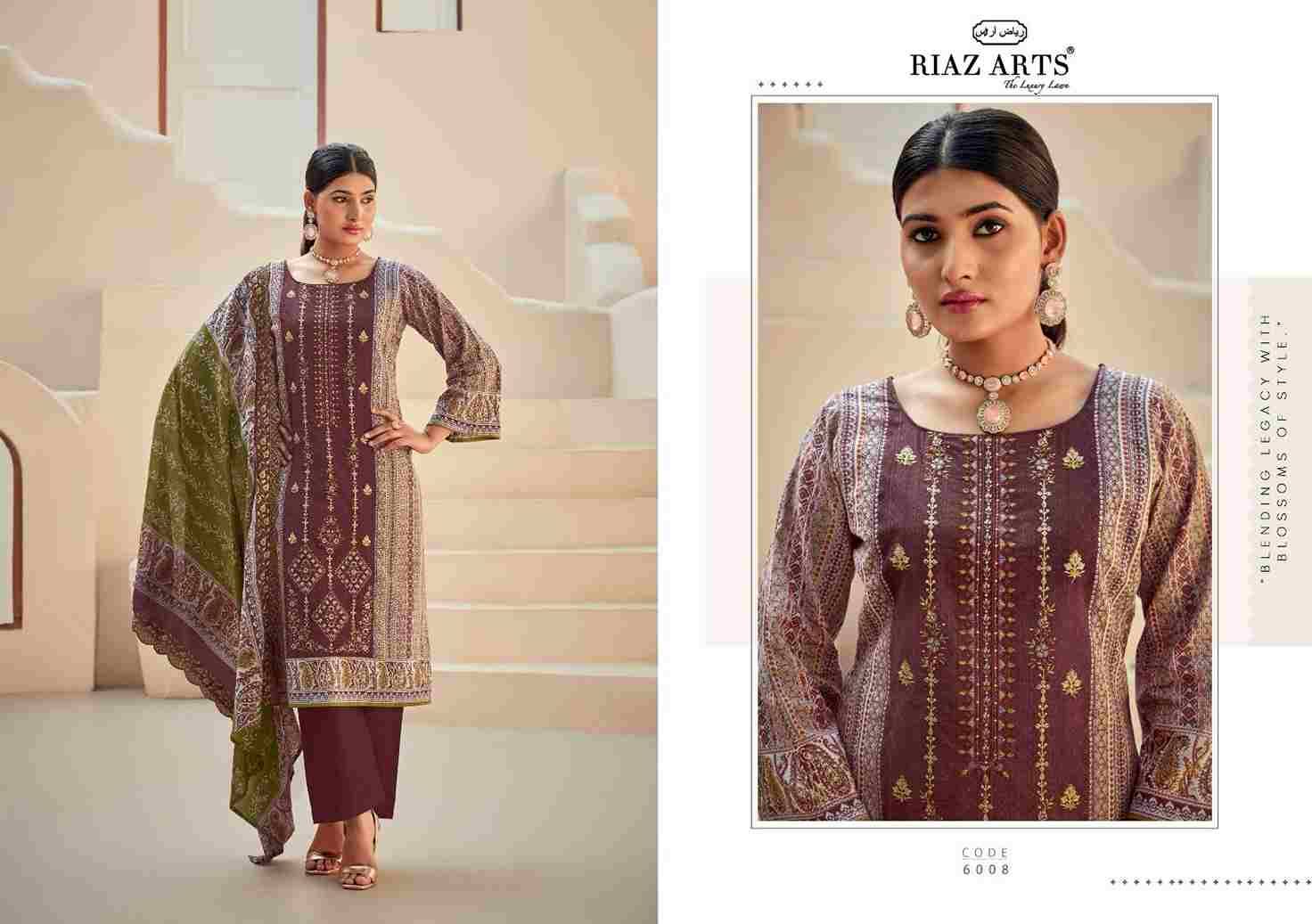 Bin Saeed Vol-6 By Riaz Arts 6001 To 6008 Series Beautiful Festive Suits Stylish Fancy Colorful Casual Wear & Ethnic Wear Pure Lawn Cotton Print Dresses At Wholesale Price