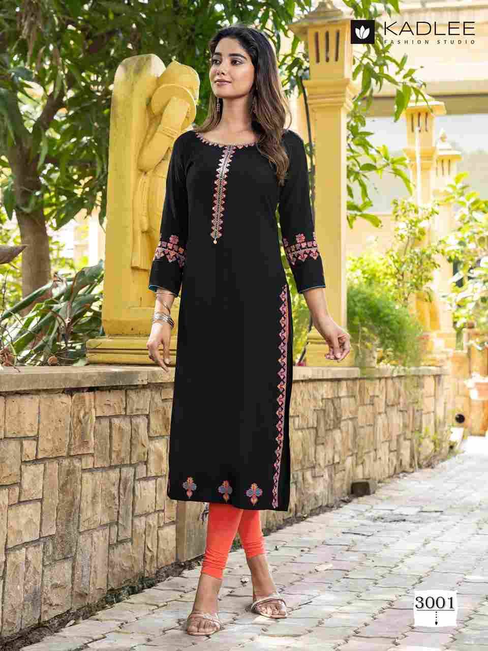 Chanchal By Kadlee 3001 To 3006 Series Designer Stylish Fancy Colorful Beautiful Party Wear & Ethnic Wear Collection Rayon With Work Kurtis At Wholesale Price