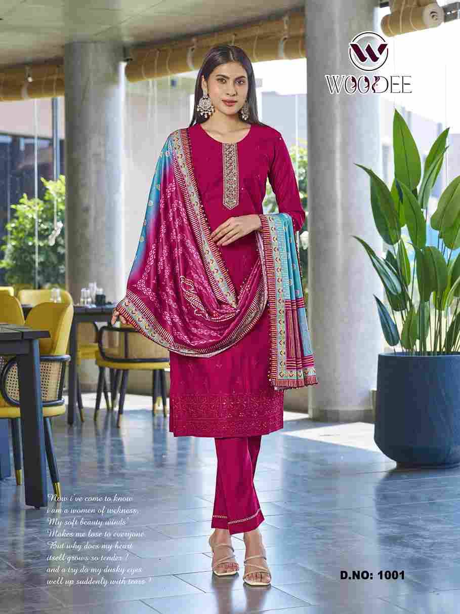 Milly By Woodee 1001 To 1006 Series Beautiful Festive Suits Stylish Fancy Colorful Casual Wear & Ethnic Wear Viscose Dresses At Wholesale Price