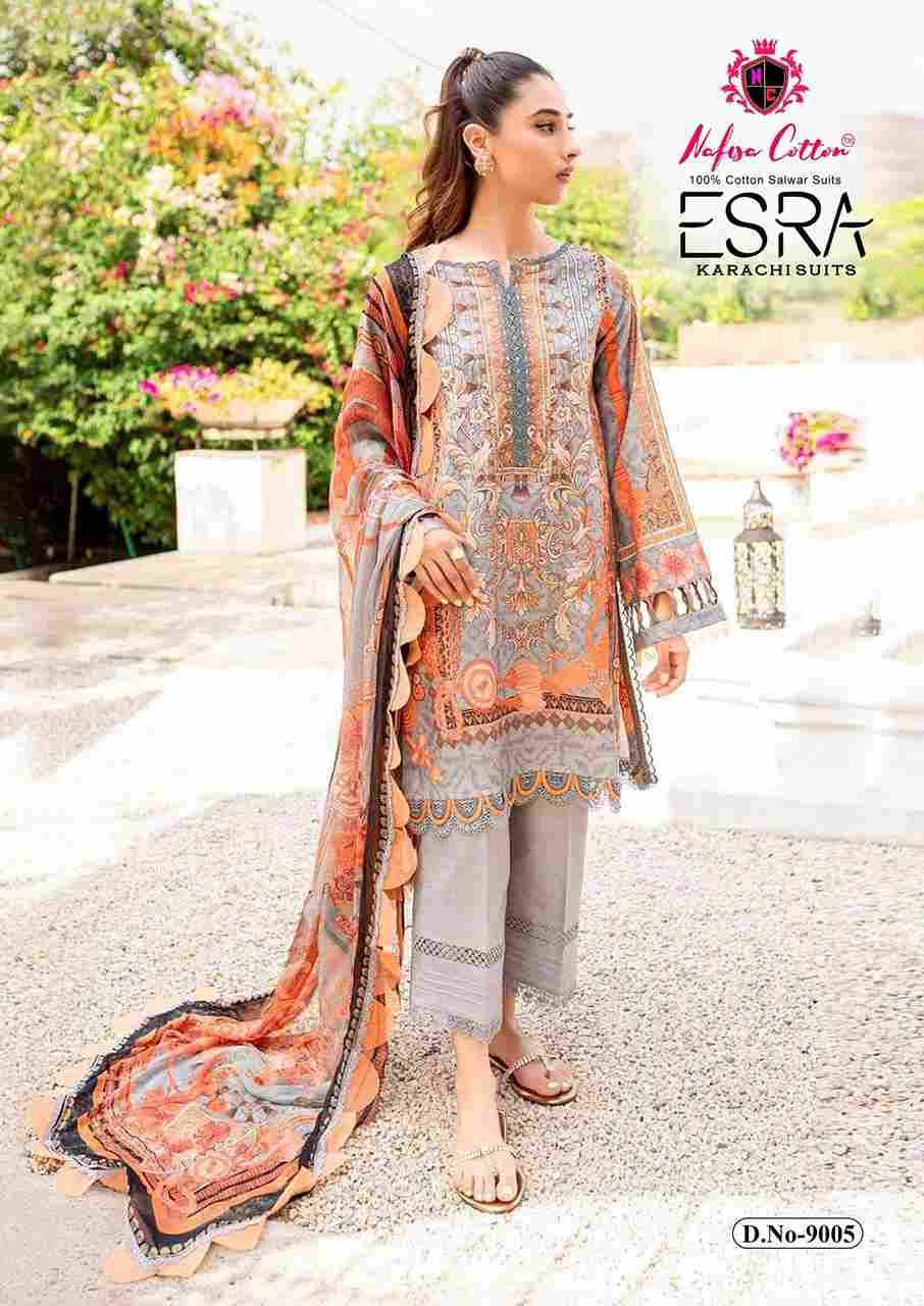 Esra Vol-9 By Nafisa Cotton 9001 To 9006 Series Beautiful Stylish Festive Suits Fancy Colorful Casual Wear & Ethnic Wear & Ready To Wear Pure Soft Cotton Dresses At Wholesale Price
