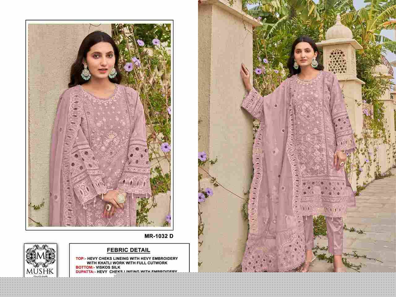 Mushk Hit Design 1032 Colours By Mushk 1032-A To 1032-D Series Beautiful Winter Collection Pakistani Suits Stylish Fancy Colorful Casual Wear & Ethnic Wear Heavy Cheks Dresses At Wholesale Price