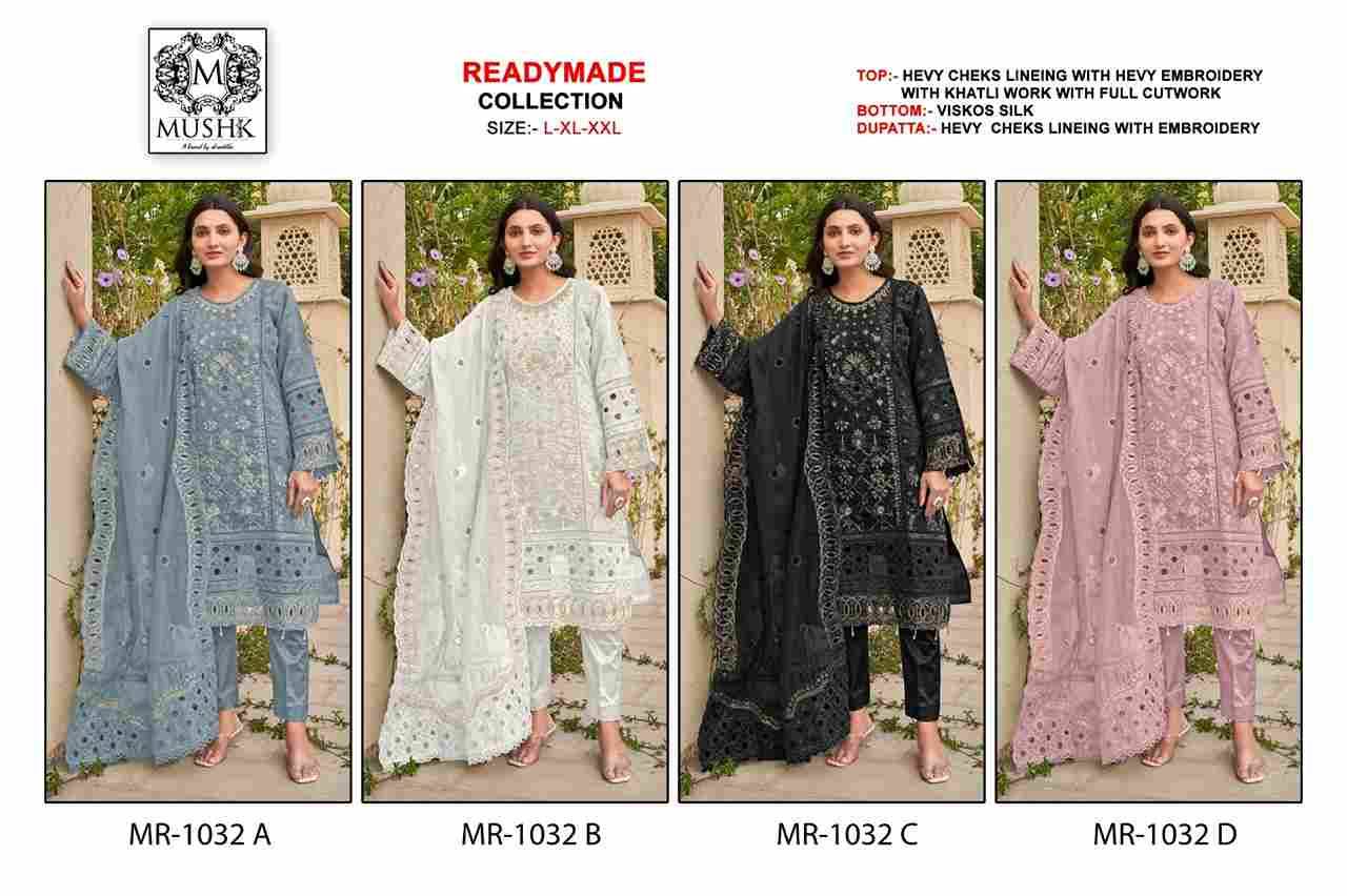 Mushk Hit Design 1032 Colours By Mushk 1032-A To 1032-D Series Beautiful Winter Collection Pakistani Suits Stylish Fancy Colorful Casual Wear & Ethnic Wear Heavy Cheks Dresses At Wholesale Price
